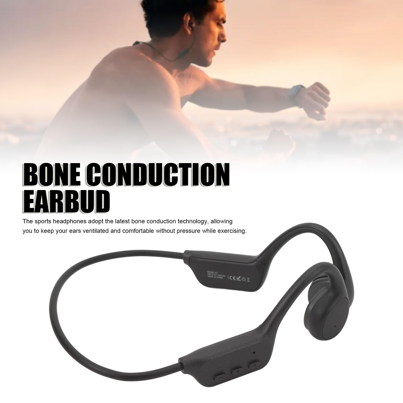 Wireless Bone Conduction Headphones for Running - IPX8 Waterproof Sport Earbuds with Smart Noise Cancellation - Perfect for Gym, Cycling & Outdoor Workouts
