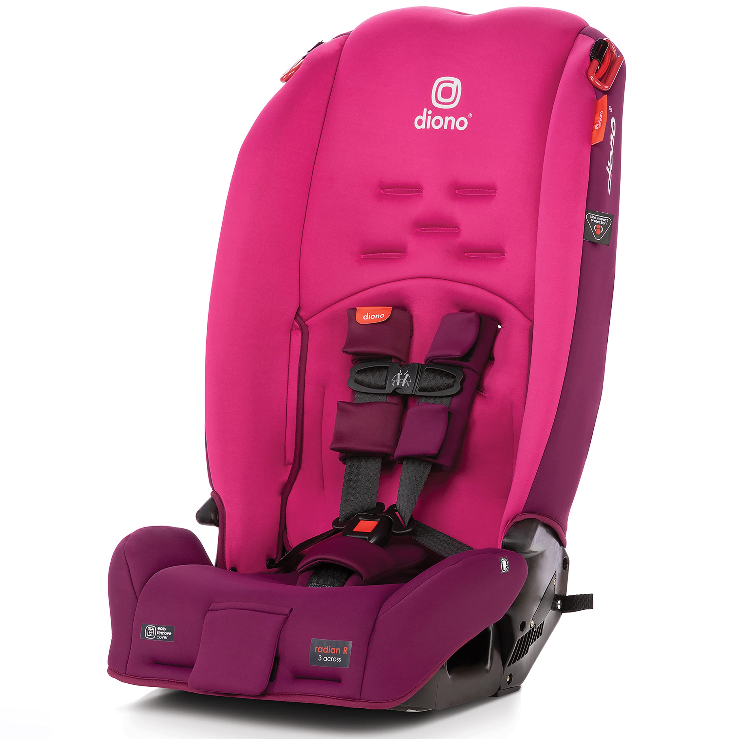 Diono Radian 3R Convertible Car Seat - 3-in-1 Design for Rear & Forward Facing, Slim Fit for 3 Across Seating, 10 Year Use - Pink Blossom | Safe & Comfortable for Infants to Big Kids, Perfect for Family Road Trips & Daily Commutes