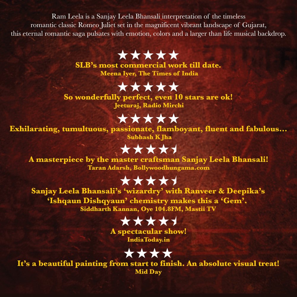 Goliyon Ki Rasleela Ram Leela - Bollywood Musical Drama DVD | Romantic Love Story | Perfect for Movie Nights & Cultural Events
