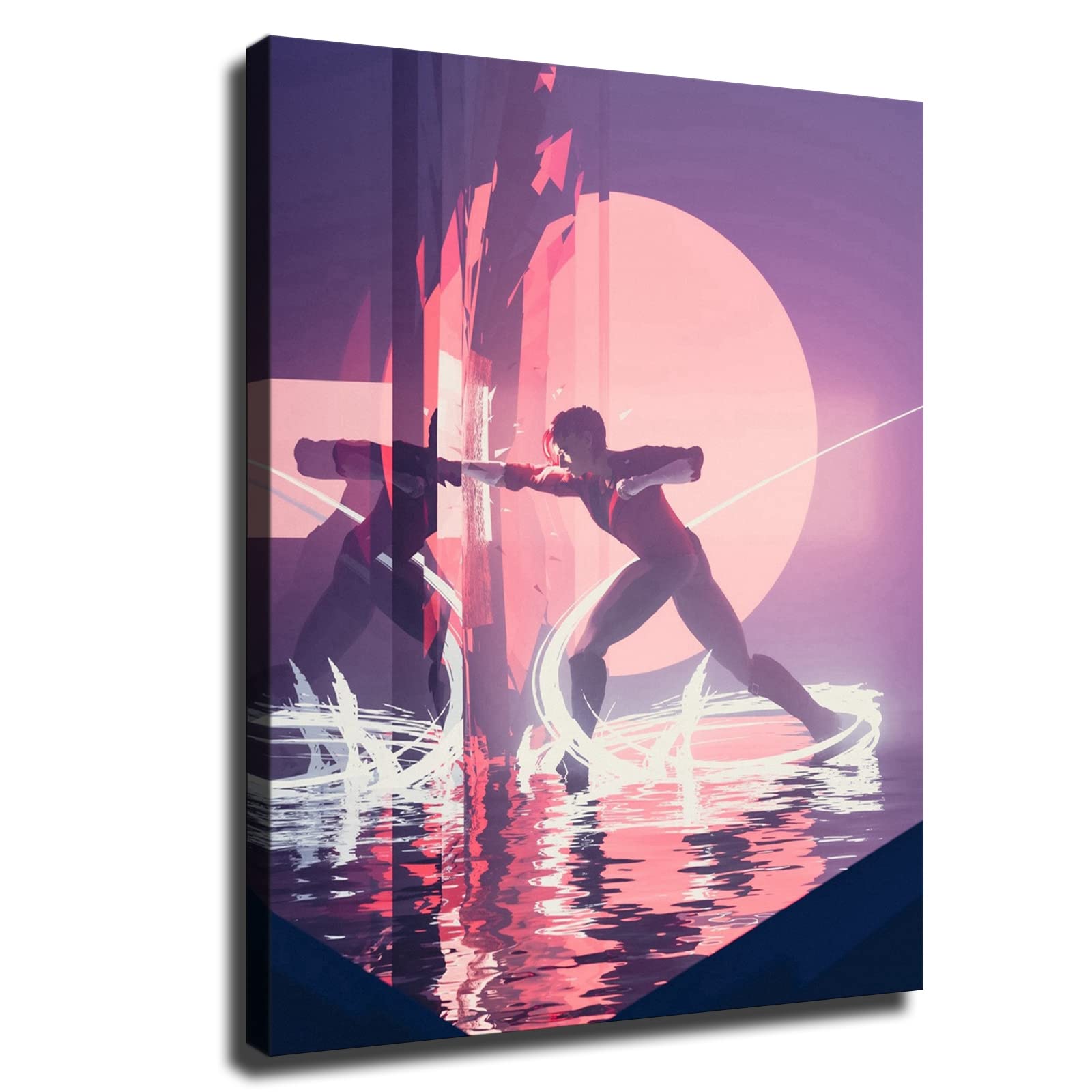 Jinx and Vi Poster - League of Legends Arcane Canvas Wall Art Print - 8x10 Framed Gaming Decor for Boys Room - Perfect for Gamer Gifts & Esports Fan Cave