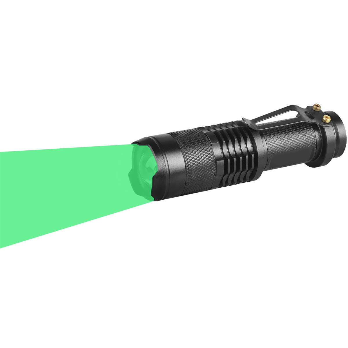 Single Mode Green LED Flashlight for Hunting & Night Observation - Compact Mini Green Light Torch for Outdoor Adventures, Camping & Security Use