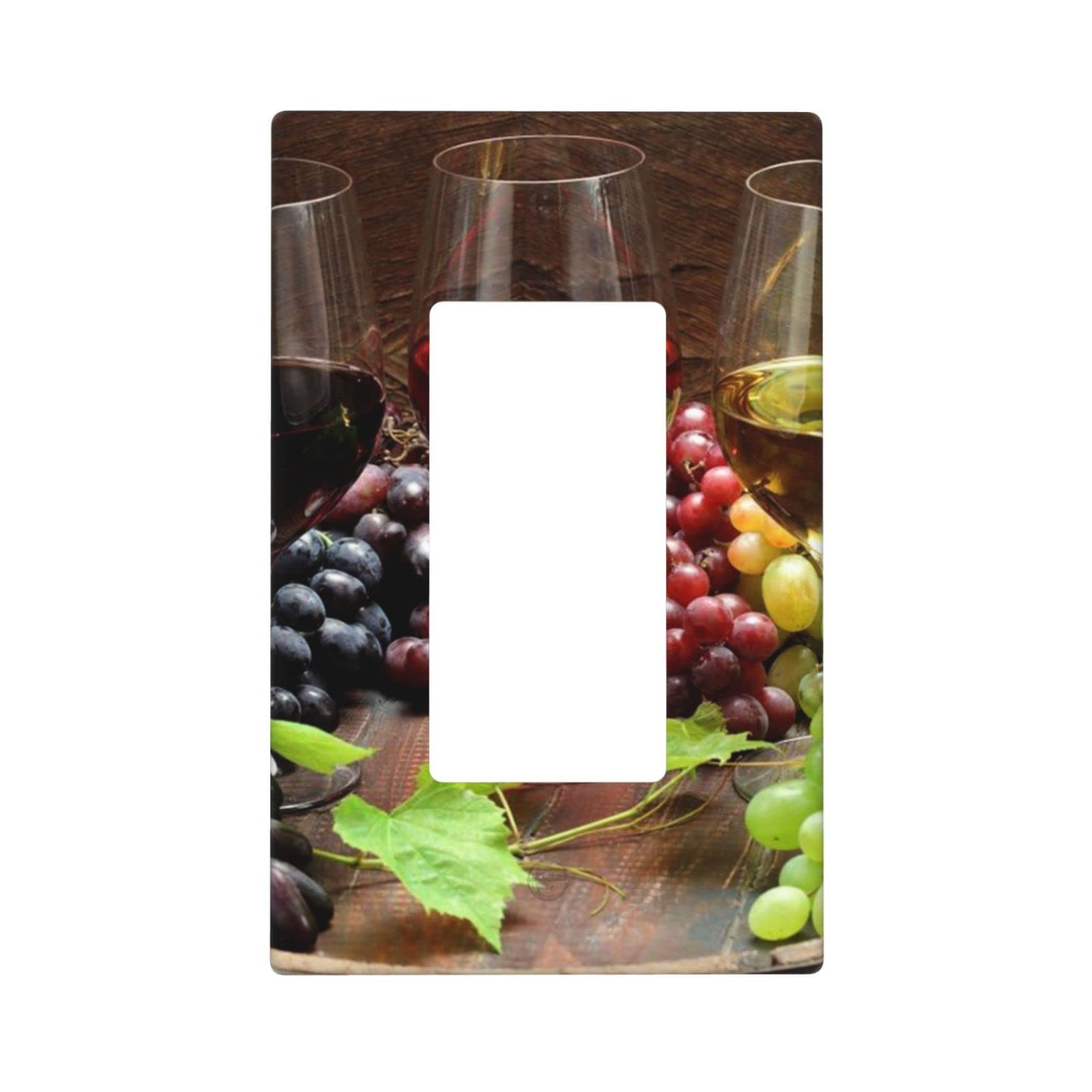 Decorative Single Gang Rocker Light Switch Plate Cover - Standard Size Fine Wine Kitchen Wall Plate for Bathroom, Bedroom & Kitchen Decor | Perfect for Home Renovation & Interior Design Upgrades