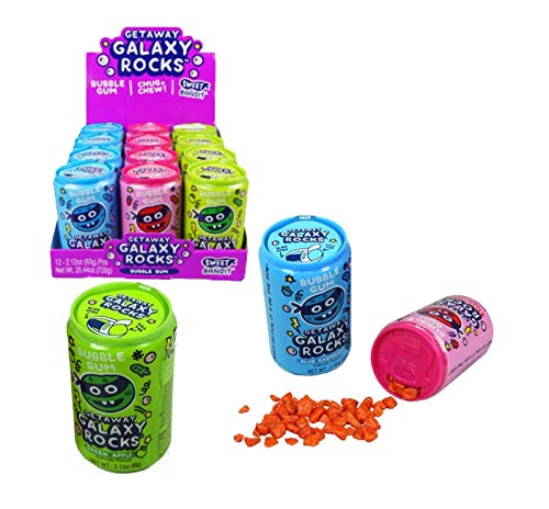 Galaxy Rocks Bubble Gum Candy - 12 Pack for Kids Party Favors