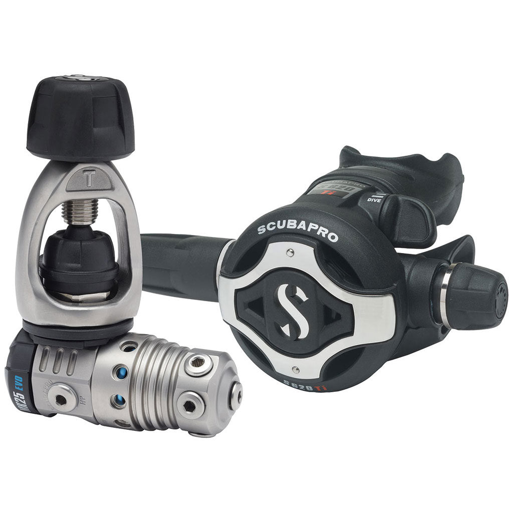 Scubapro MK25T EVO/S620 X Ti Regulator Set - Premium Titanium Scuba Diving Gear for Professional Divers | Ocean Exploration, Deep Sea Adventures
