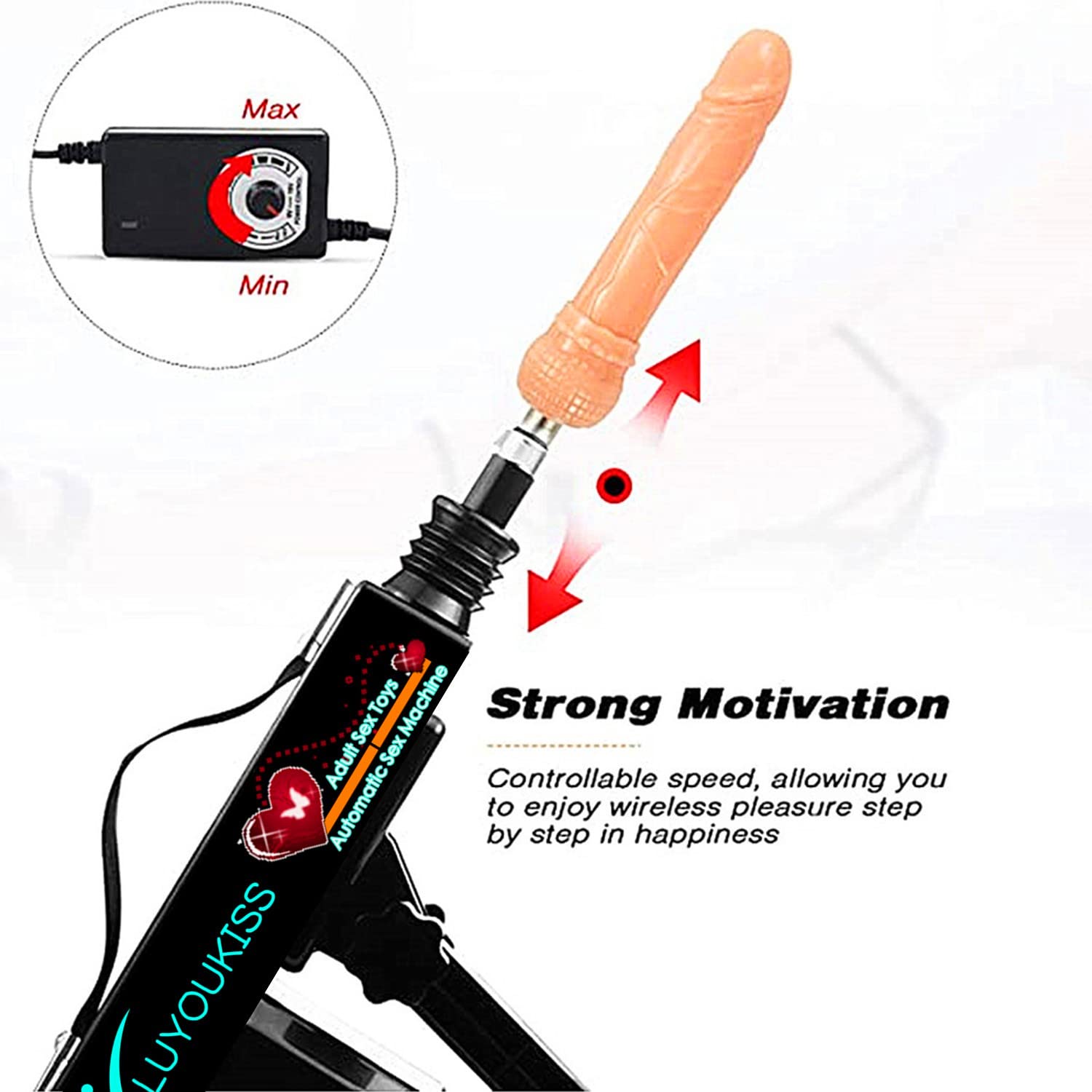 Premium Adjustable Sex Machine for Couples - Automatic Thrusting Dildo with 7 Attachments | Male & Female Masturbation Toy | Adult Love Machine Device | Perfect for Bedroom Fun, Couples Play & Solo Pleasure