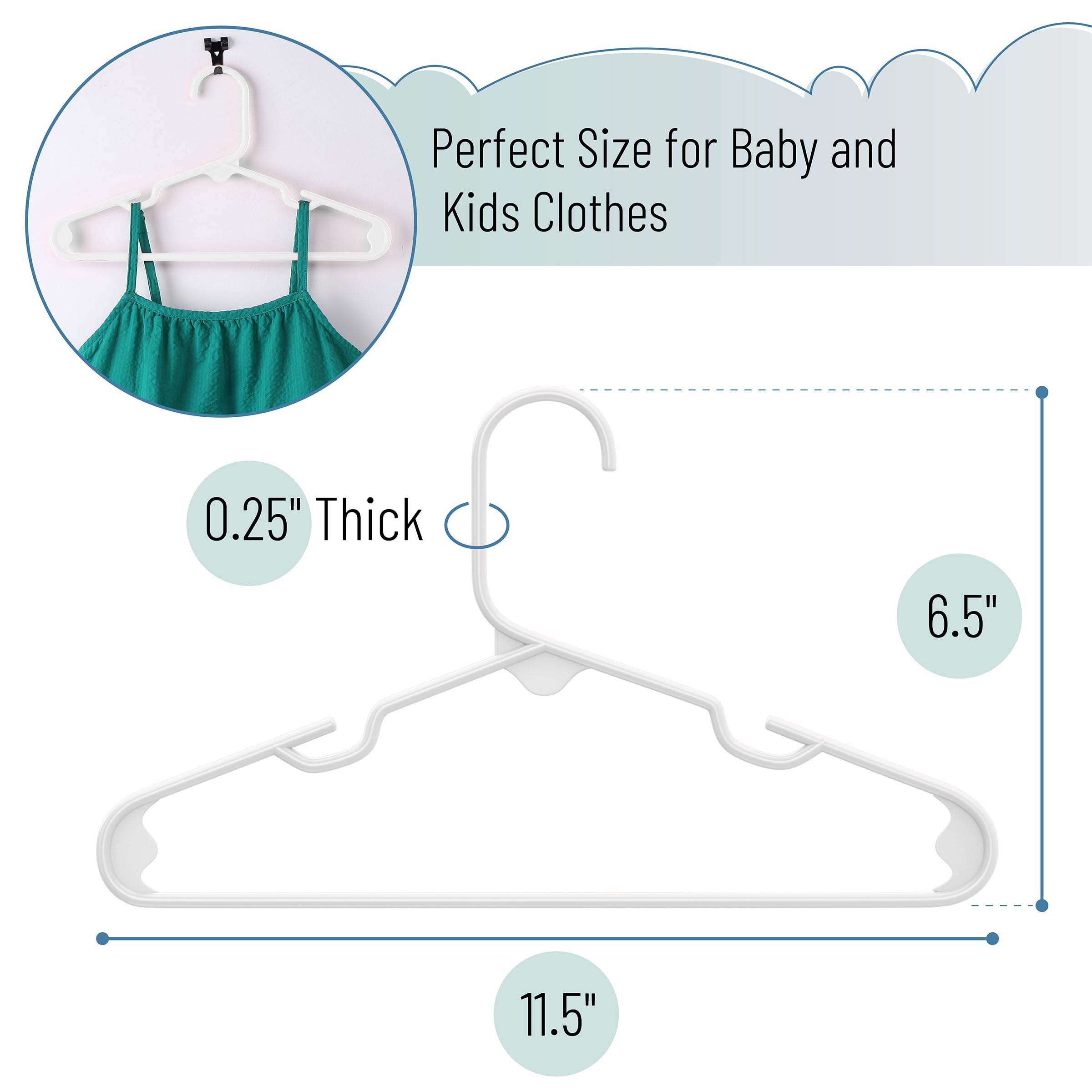 Mr. Pen Plastic Kids Hangers - 10 Pack, Small Size Closet Organizers for Toddler Clothes & Nursery Storage | Perfect for Baby Wardrobes, Children's Clothing Organization & Space-Saving Solutions