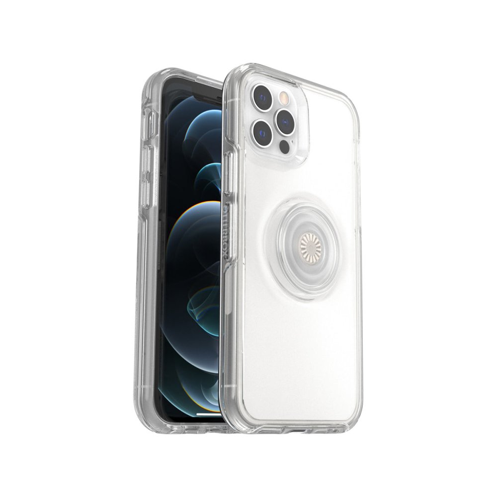 Otterbox Symmetry Otter + POP Protective Case for iPhone 12/12 Pro - Slim Shockproof Cover with PopSocket for Secure Grip - Perfect for Daily Use, Travel & Outdoor Activities