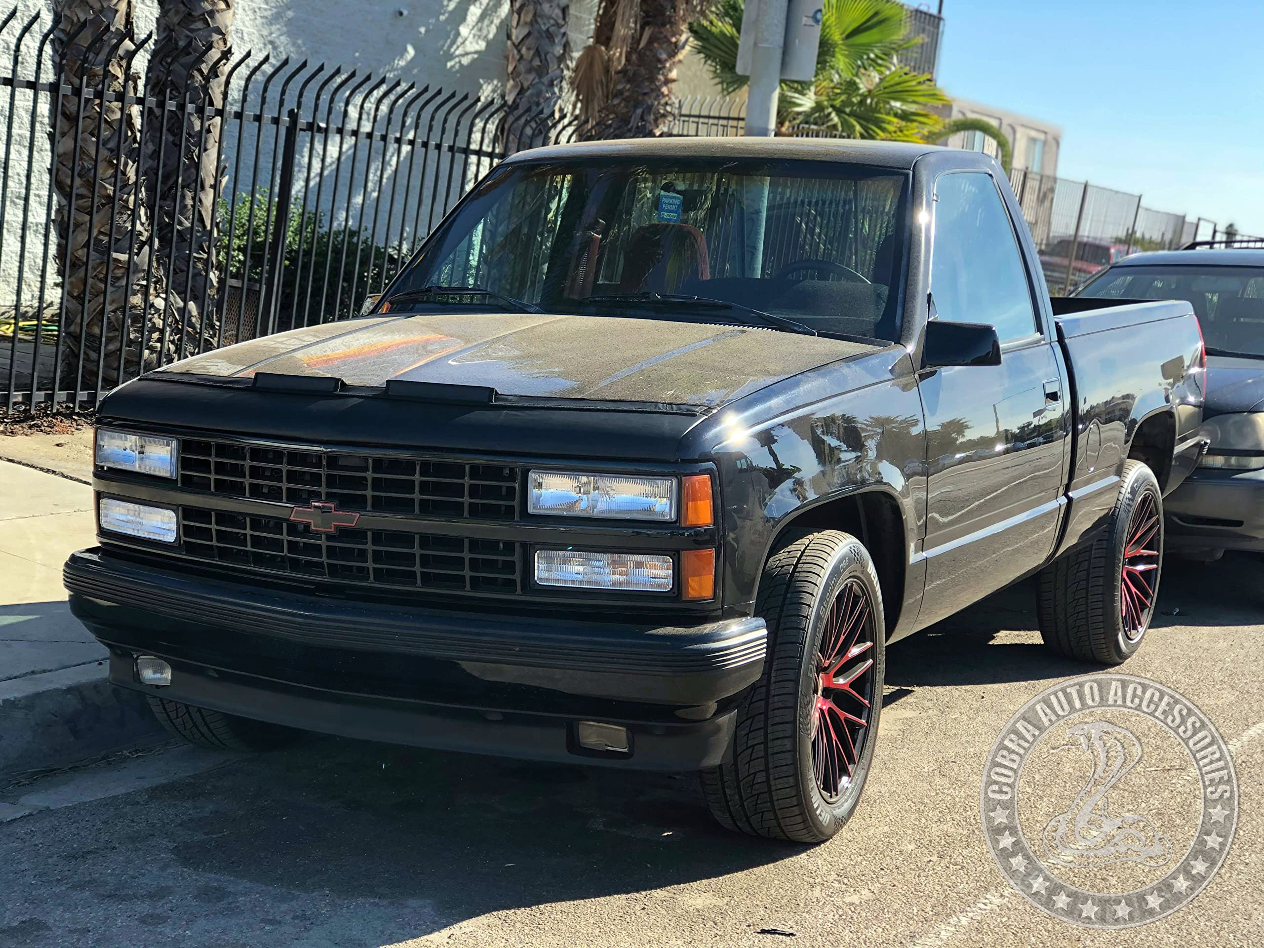 Chevrolet Silverado Hood Bra Cover 1988-1998 | Custom Fit Car Bonnet Protector | UV & Scratch Resistant | Perfect for Road Trips & Off-Road Adventures