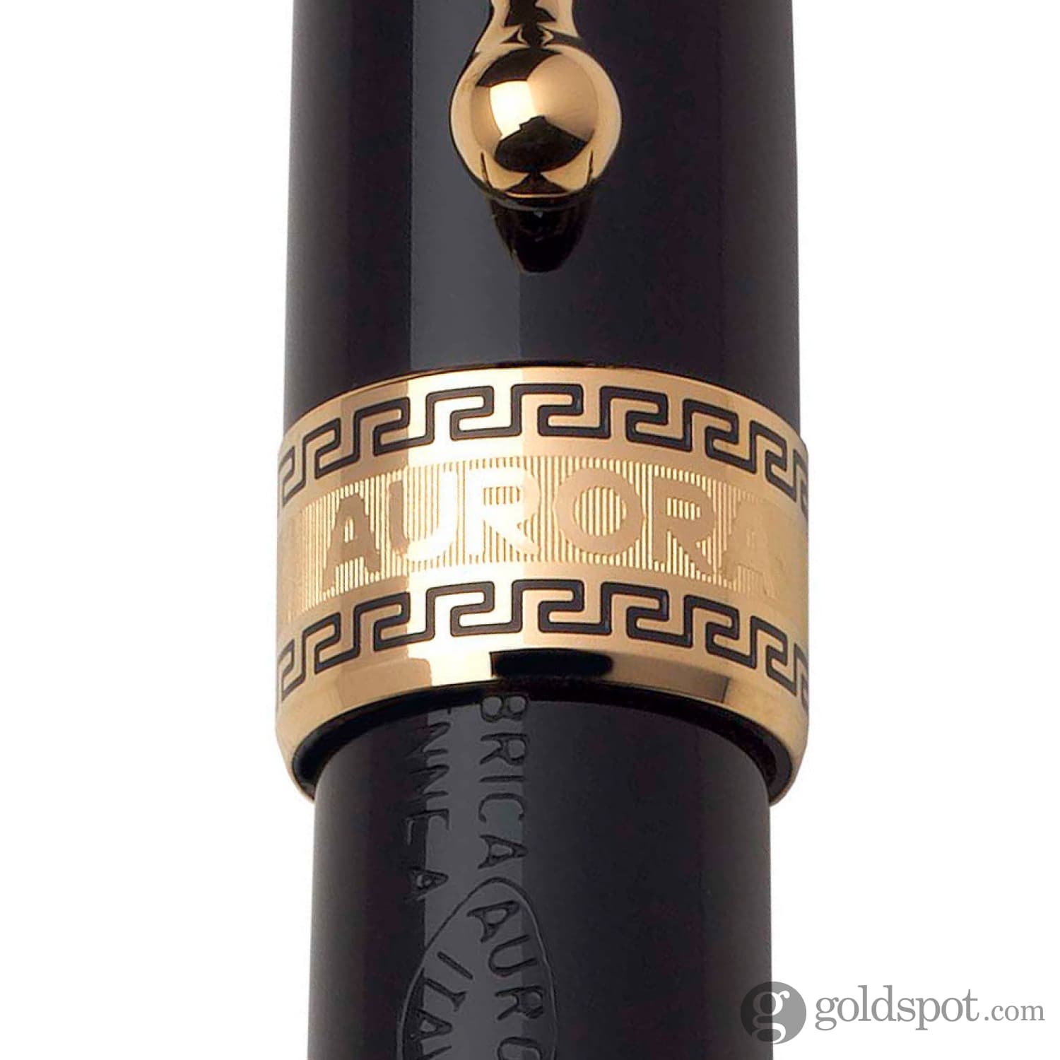 Aurora Optima Black Resin Ballpoint Pen with Gold Trim - Premium Writing Instrument for Business, Gifts & Everyday Use