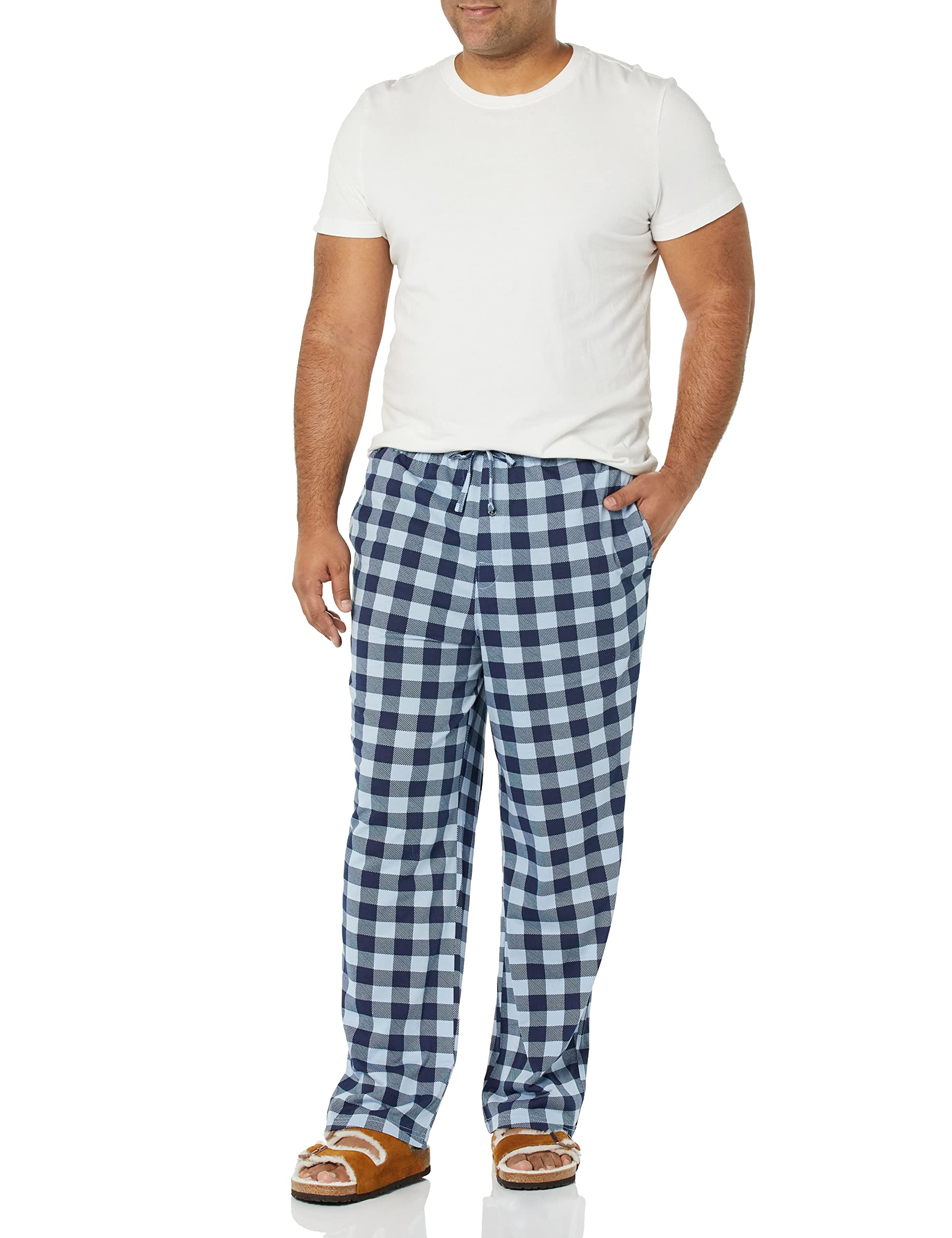 Amazon Essentials Men's Soft Cotton Knit Pajama Pants - Comfortable Sleepwear for Lounge & Nighttime Relaxation at Home