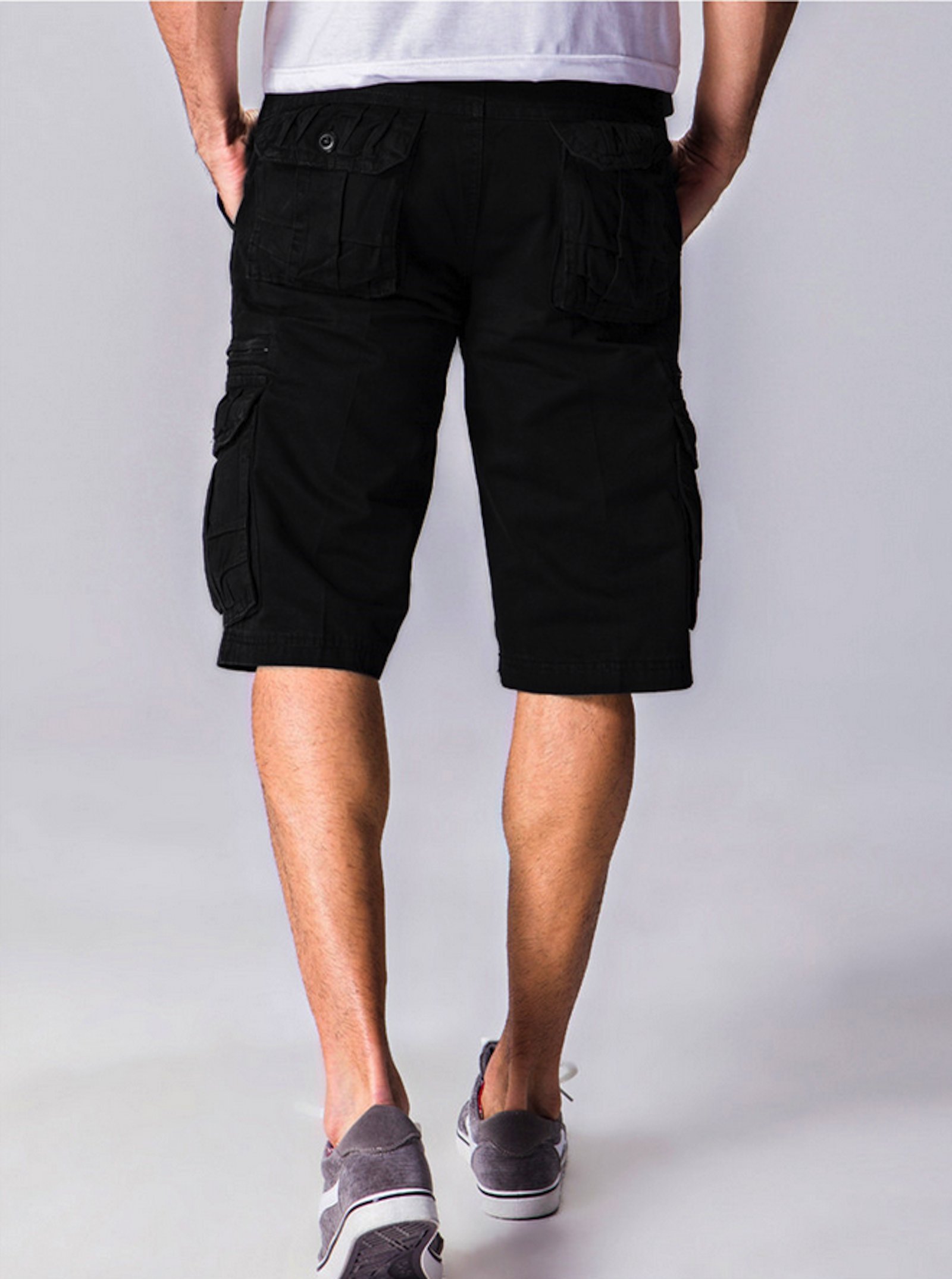 Men's Military Style Combat Cargo Shorts - Cotton Tactical Shorts with Multiple Pockets for Outdoor, Hiking & Casual Wear (No Belt Included)