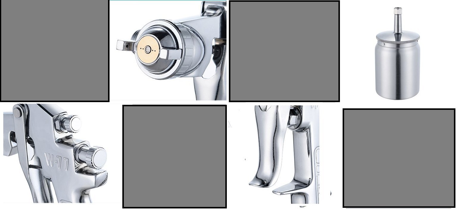 2.5 HVLP Touch-Down Spray Gun with 1000cc Cup - Professional Grade Gelcoat Spray Gun for High Pressure Applications - Perfect for Automotive, Marine, and Industrial Coating Projects