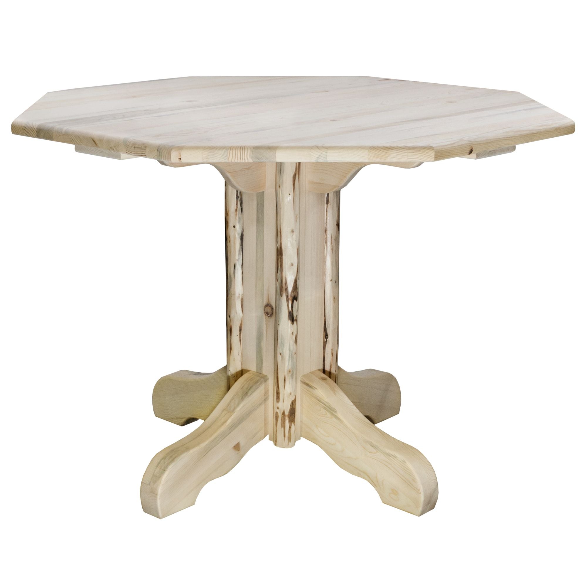 Montana Center Pedestal Table - Solid Wood Dining Table for Kitchen & Dining Room - Perfect for Family Gatherings & Dinner Parties