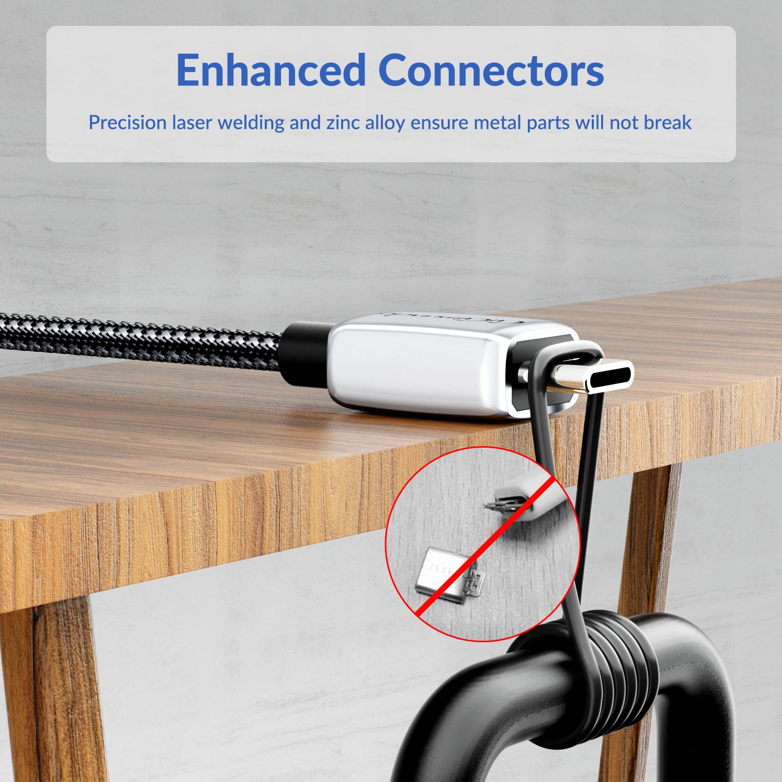 60W 3-Pack Nylon Braided USB-C Fast Charging Cable (10ft+6.6ft+3.3ft) for MacBook Pro/Air, Lenovo, HP, Dell, Asus, Samsung, Acer, Pixel, Nintendo Switch & Smartphones - Perfect for Home, Office & Travel Charging