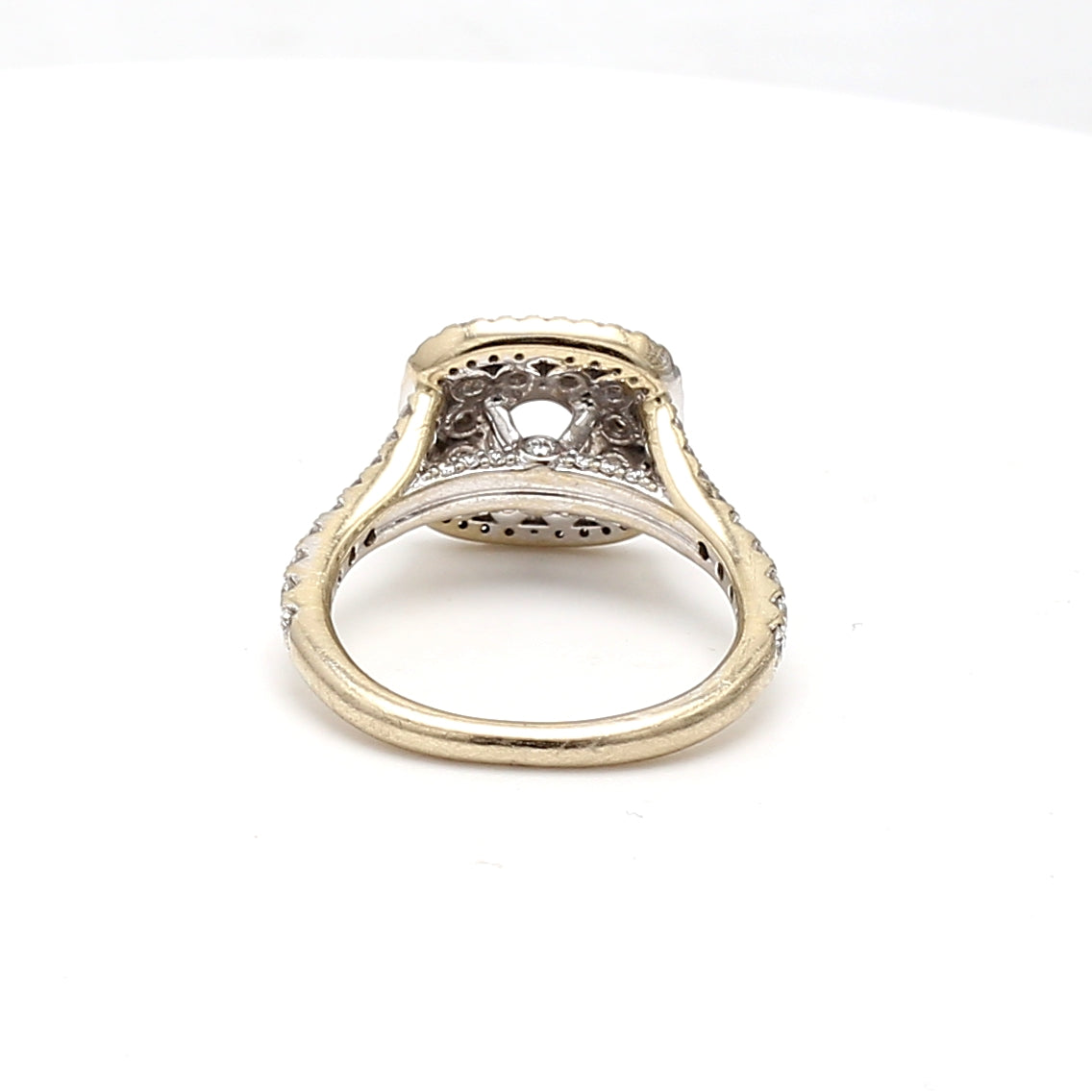 0.78 Carat Round Brilliant F SI1 Diamond 14K White Gold Semi Mount Ring - Perfect for Engagement, Wedding, or Anniversary Gifts