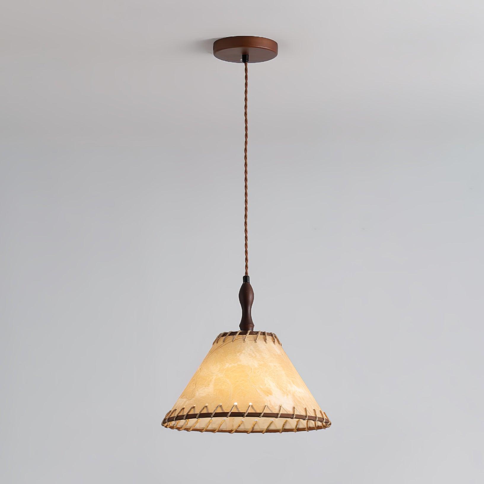 Modern Fabric Pendant Lamp - Handwoven Rattan Hanging Light for Dining Room, Bedroom, Living Room & Kitchen | Boho Chic Ceiling Fixture with Warm Ambient Lighting