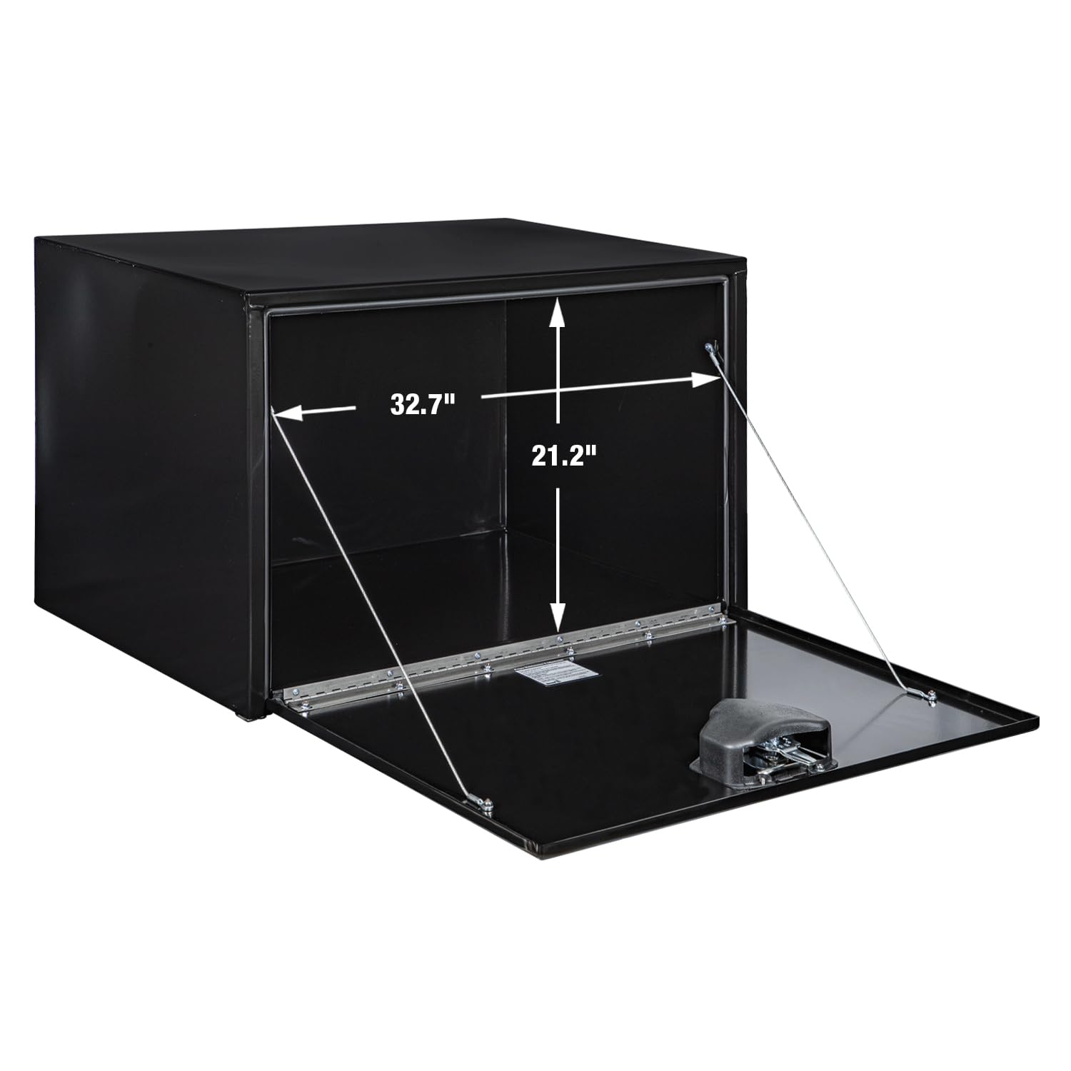 Buyers Products 1704305 Black Steel Underbody Truck Tool Box with Lockable T-Handle Latch - 24x24x36 Inch Heavy Duty Storage Chest | Made in USA | Perfect for Pickup Trucks, Work Vans & Construction Equipment Organization