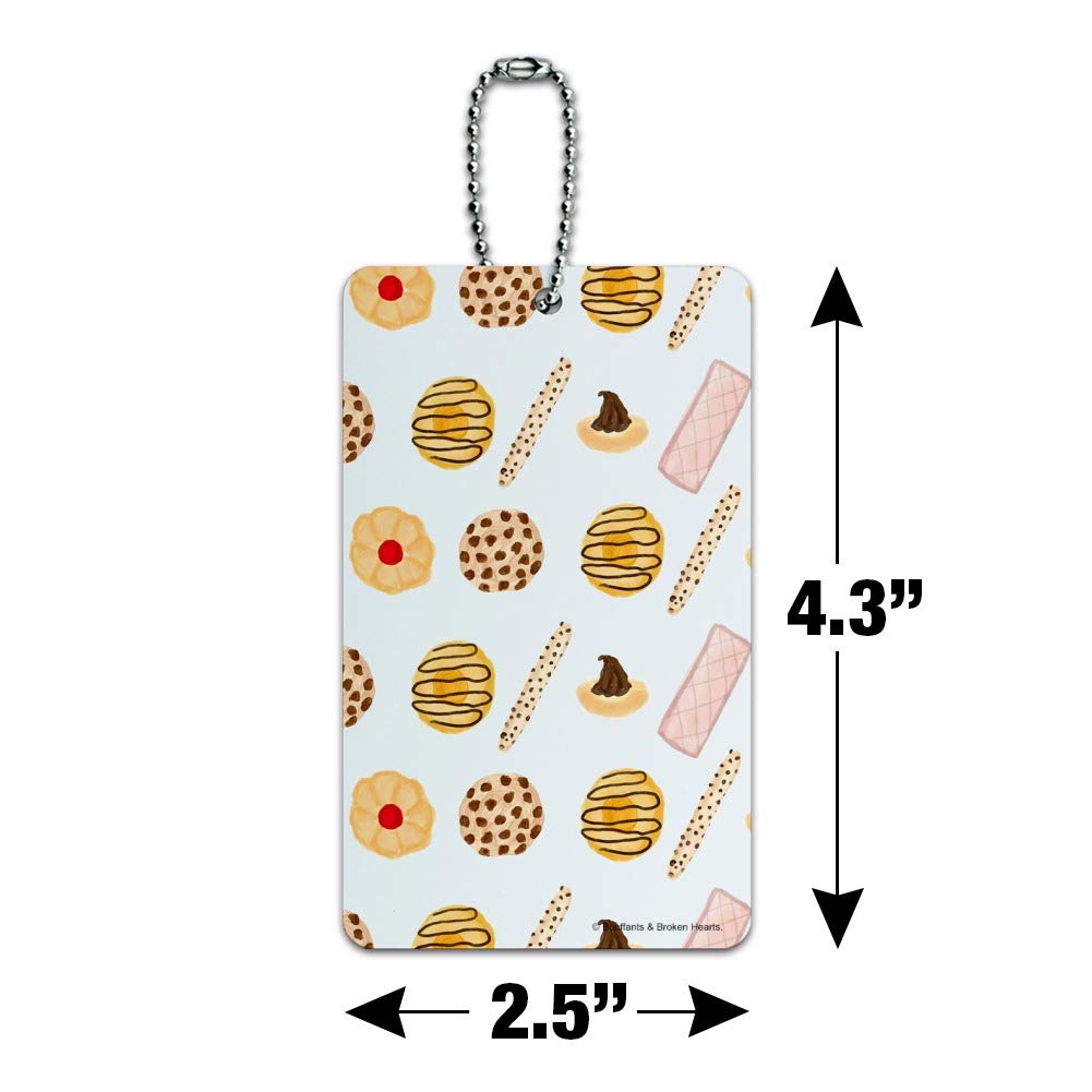 Stylish Luggage ID Tag with Delicious Cookies Dessert Design - Perfect for Carry-On Suitcases & Travel Accessories