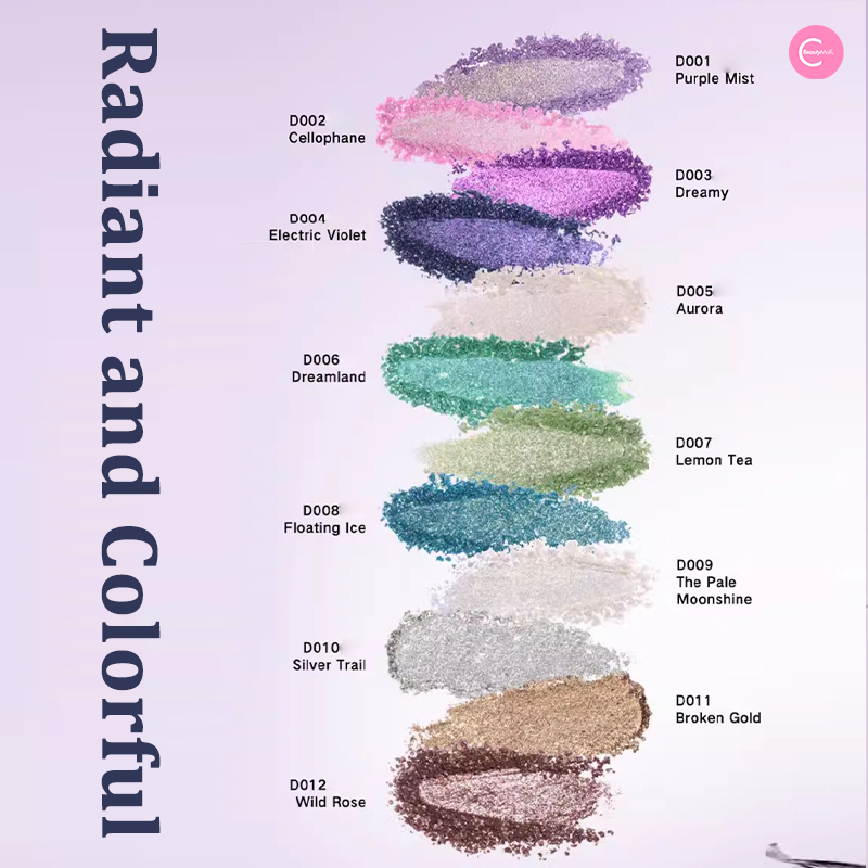 DE'LANCI Diamond Sparkle Custom Eyeshadow Palette - Build Your Own Makeup Kit for Glamorous Eye Looks | Perfect for Parties, Weddings & Special Occasions