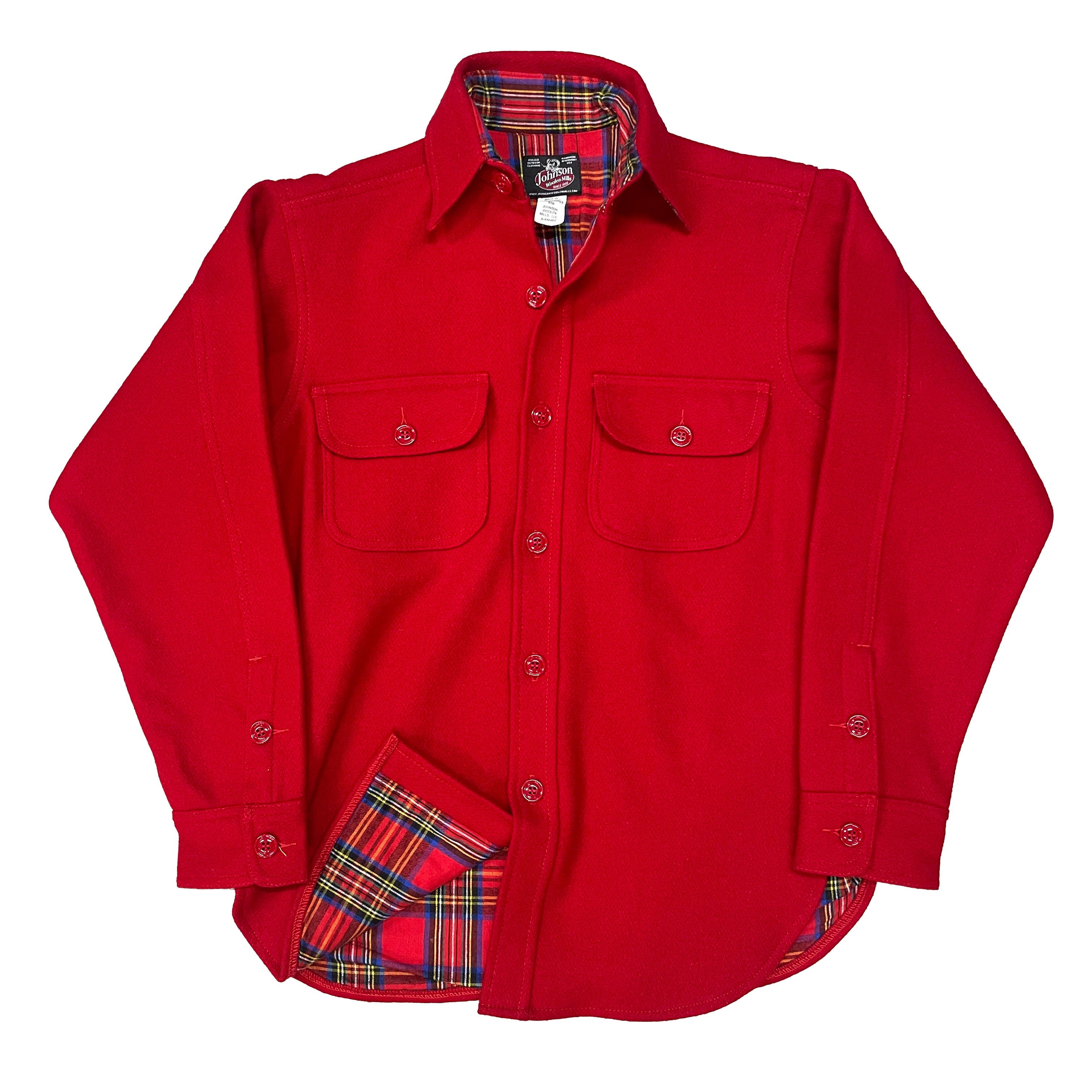 Men's Flannel-Lined Wool Button Down Shirt for Winter Warmth - Cozy Casual & Outdoor Workwear for Cold Weather Activities
