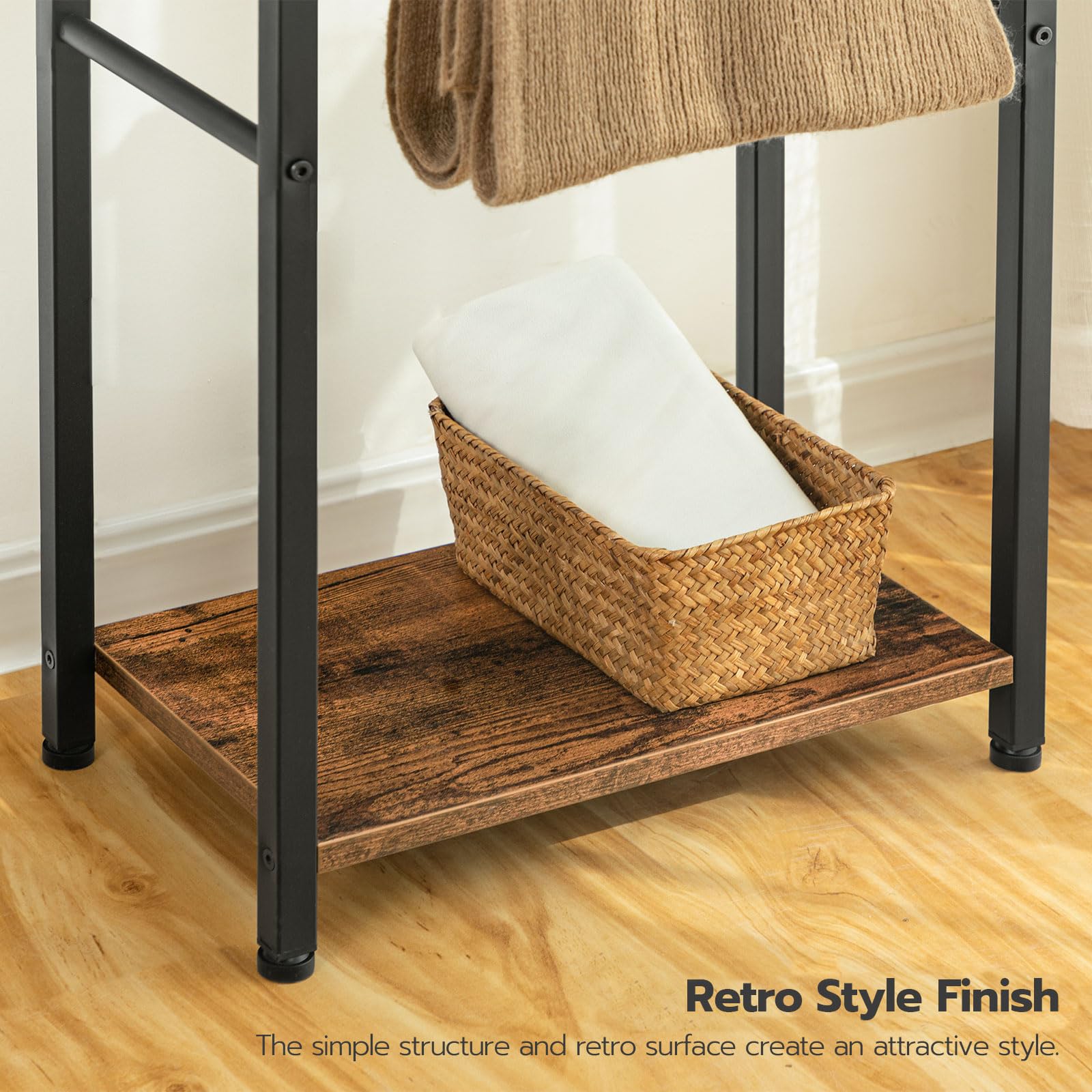 HOOBRO 2-Tier Freestanding Towel Rack for Bathroom - 16.5