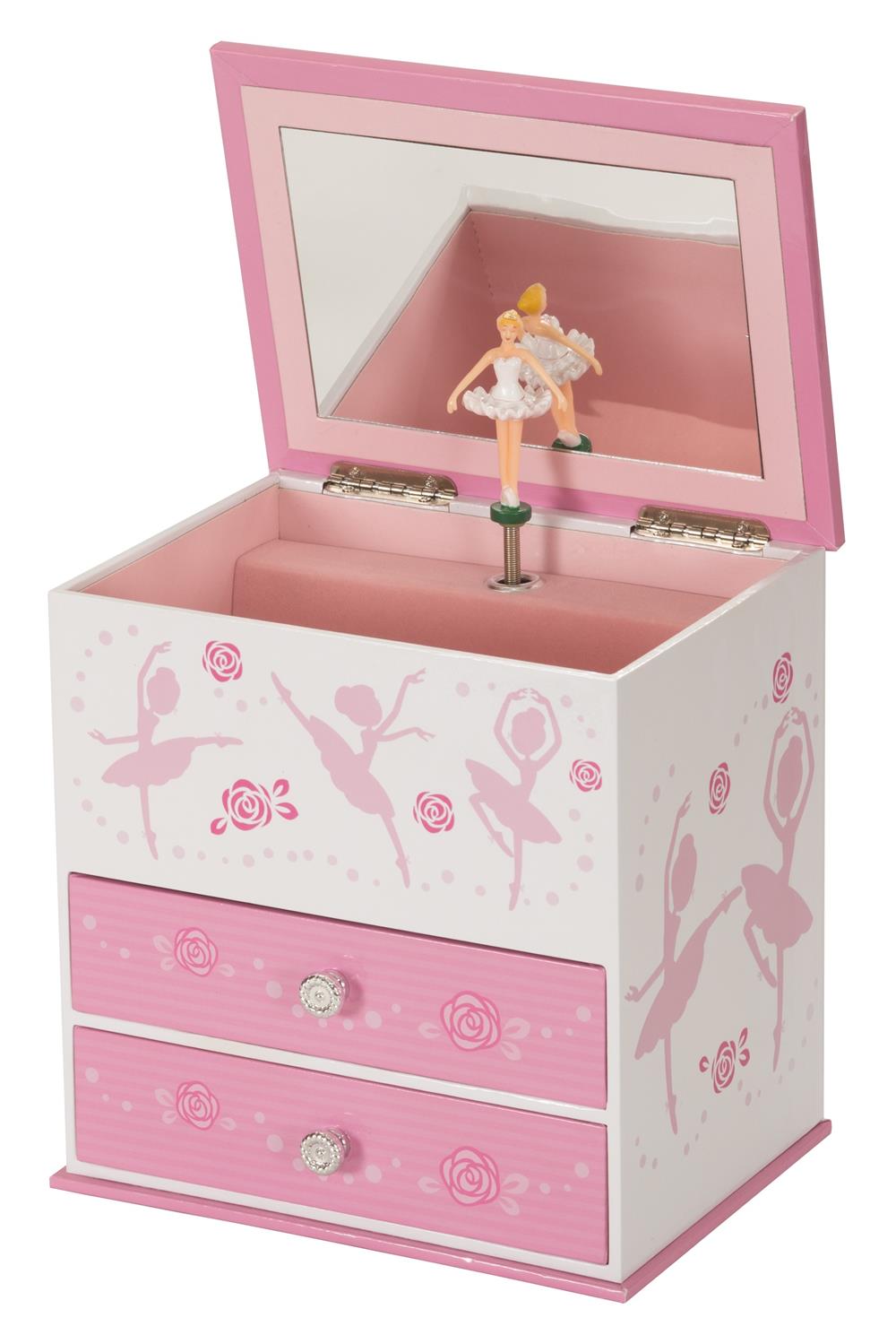 Christine Rose Ballerina Musical Jewelry Box - Elegant Music Jewelry Storage Case for Girls & Women - Perfect for Ballet Dancers, Birthday Gifts & Jewelry Organization