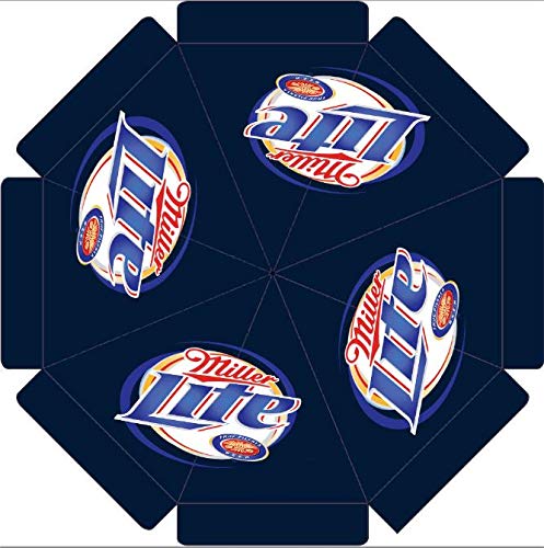 Miller Lite Classic 9 Foot Beer Patio Umbrella - Outdoor Market Style Umbrella for Backyard, Deck, Poolside & Beer Gardens - Perfect for BBQs, Parties & Outdoor Dining