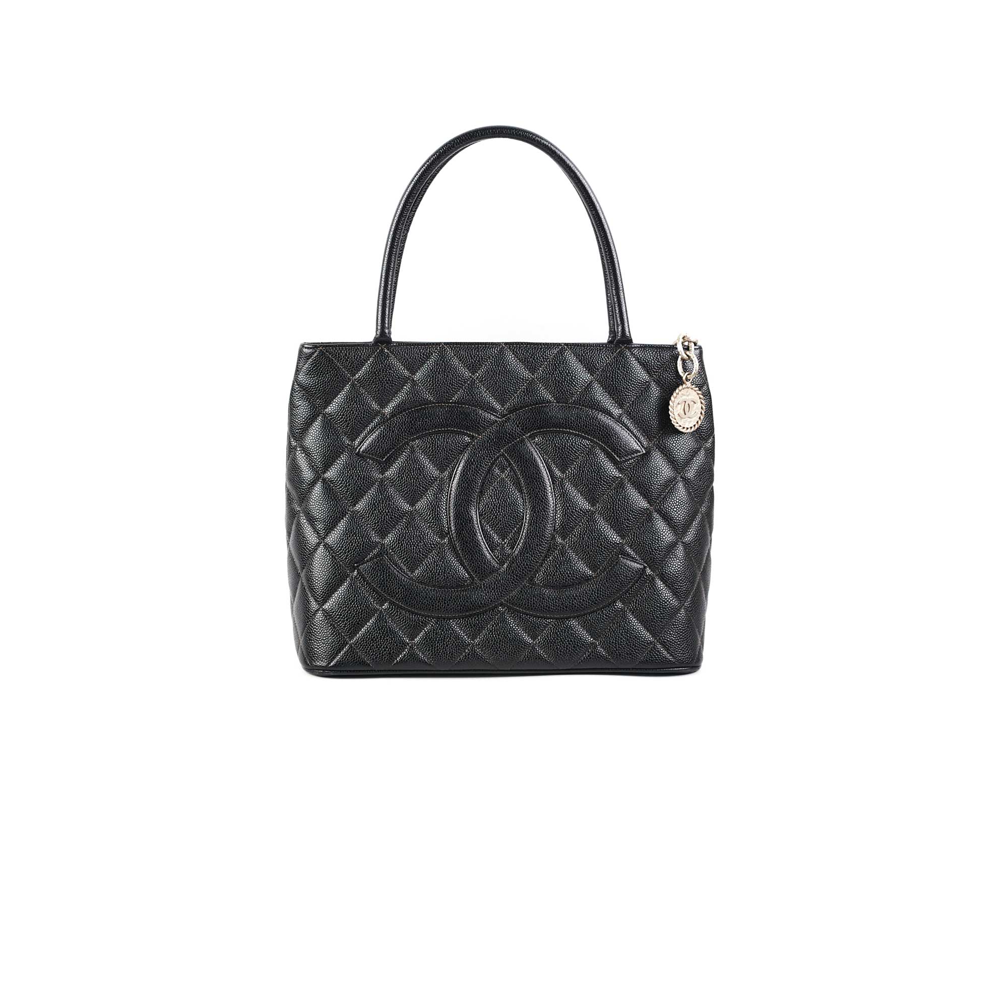 Chanel Medallion Tote Bag in Black | Luxury Leather Handbag for Women | Perfect for Work, Travel & Everyday Use