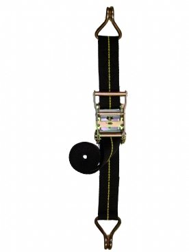 Premium Cajun Tie Downs - 2 Inch Heavy Duty Ratchet Straps with JJ Hooks - 8 Feet Length - Secure Cargo for Trucks, Motorcycles, ATVs & Boating
