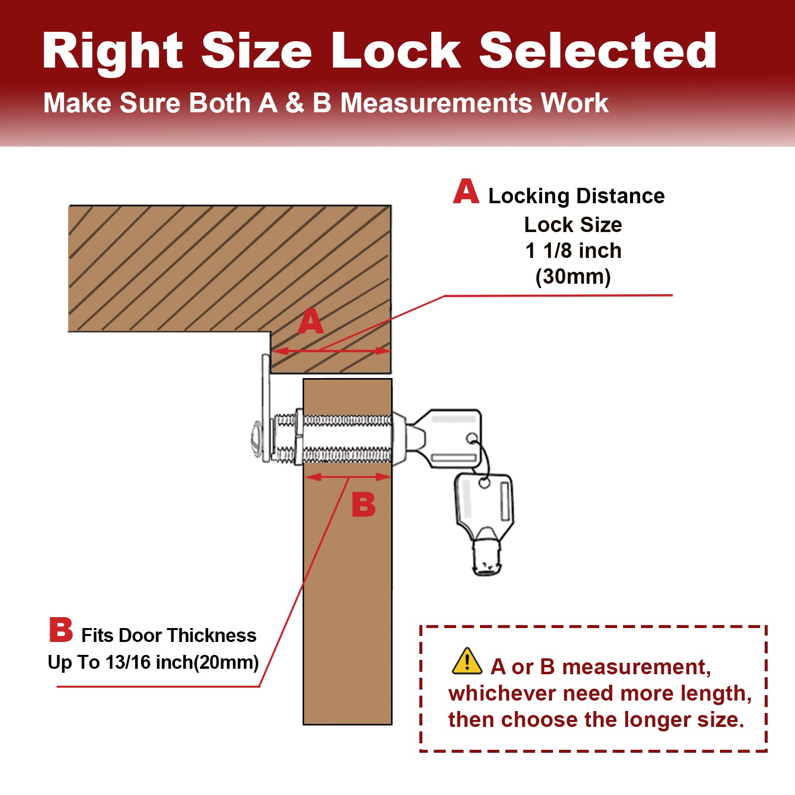 2023 RV Storage Door Locks - 1-1/8