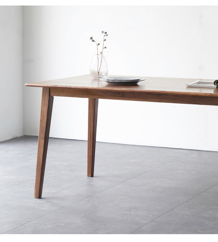Premium Black Walnut Solid Wood Dining Table - Handcrafted Rustic Farmhouse Style - Perfect for Family Gatherings & Dinner Parties