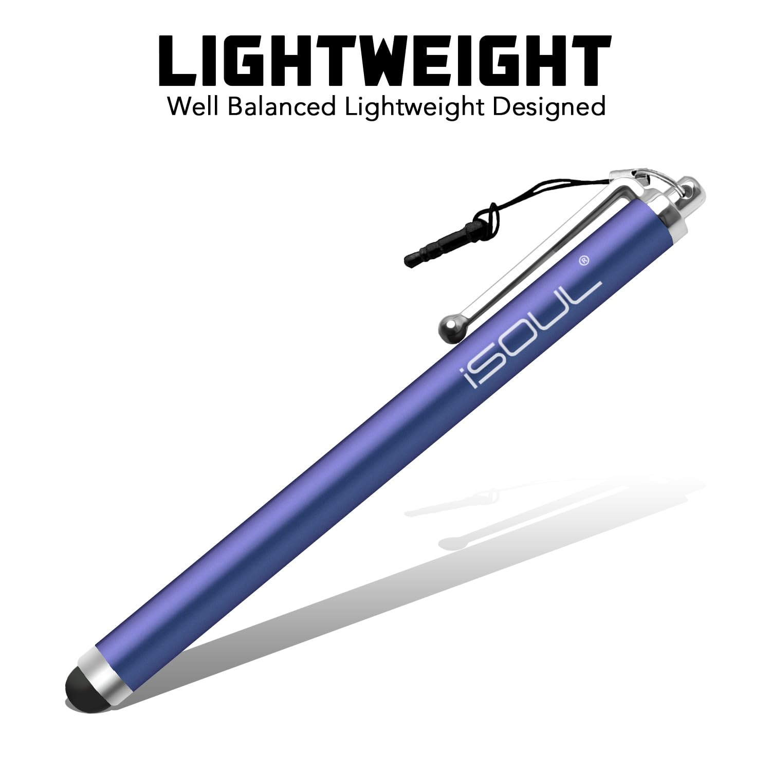 ISOUL Stylus Touch Pen [5-Pack] - Precision Capacitive Touchscreen Stylus for iPhone, iPad, Galaxy, Android Tablets & More - Compatible with iPad Mini/Pro, Galaxy Note/Tab, OnePlus, Nokia - Perfect for Drawing, Note-Taking & Digital Signatures (Black)