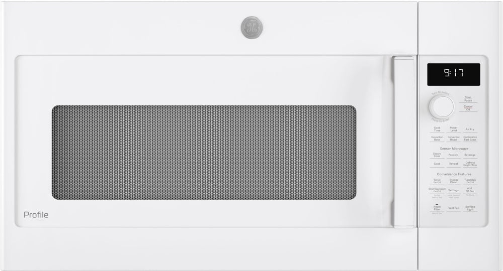 GE Profile PVM9179DRWW 30-Inch Over-the-Range Convection Microwave Oven in White - Perfect for Modern Kitchens, Baking & Quick Meals