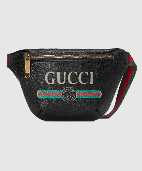 Gucci Print Small Belt Bag Black - Stylish Waist Pack for Women, Men | Perfect for Travel, Concerts & Everyday Use