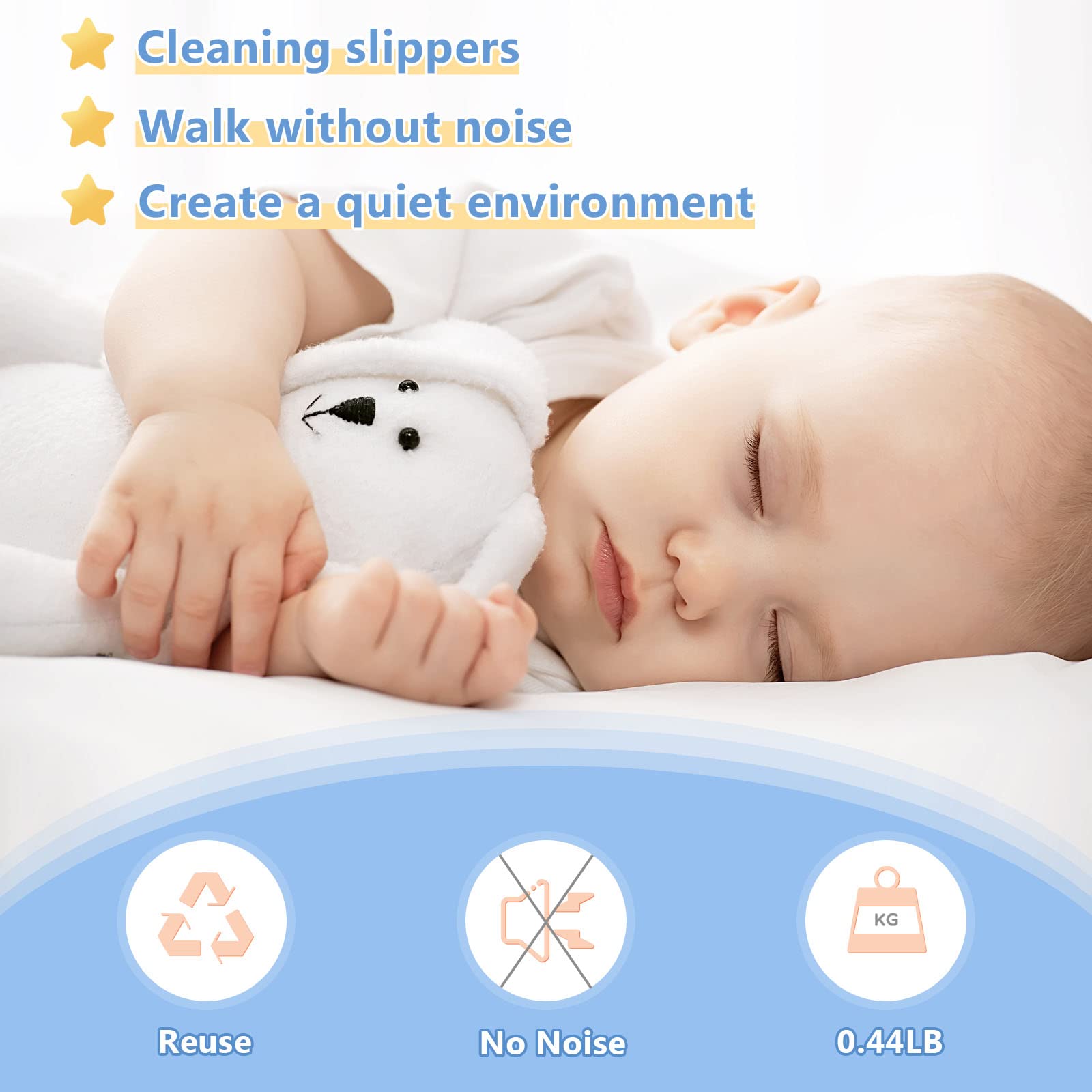 Chenille Fiber Floor Cleaning Mop Slippers - Detachable Shoe Covers for Easy Mopping - Indoor Cleaning Dusters for Men & Women - Perfect for Hardwood, Tile & Laminate Floors