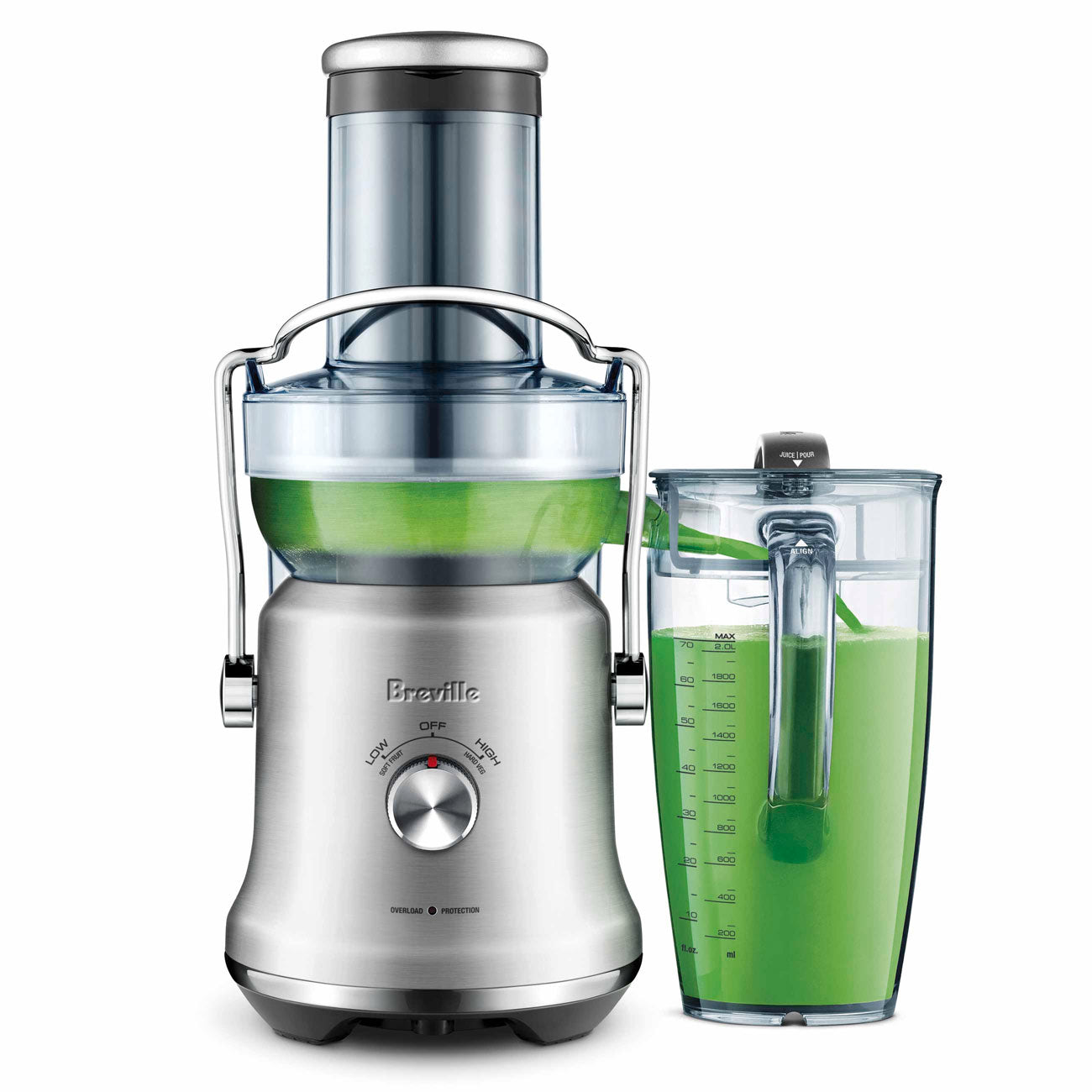 Breville Juice Fountain Cold Plus Juicer - High Speed Masticating Juicer for Fruits & Vegetables, Brushed Stainless Steel (BJE530BSS1BCA1) - Perfect for Healthy Juicing at Home, Gym, or Office