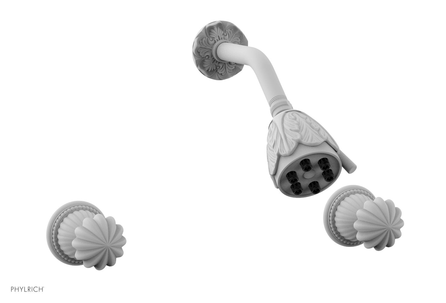 GEORGIAN & BARCELONA Two Handle Shower Set K3361 - Chrome Bathroom Faucet with Cross Handles for Modern & Traditional Home Decor - Perfect for Master Bath, Guest Bath, and Spa-Like Showers