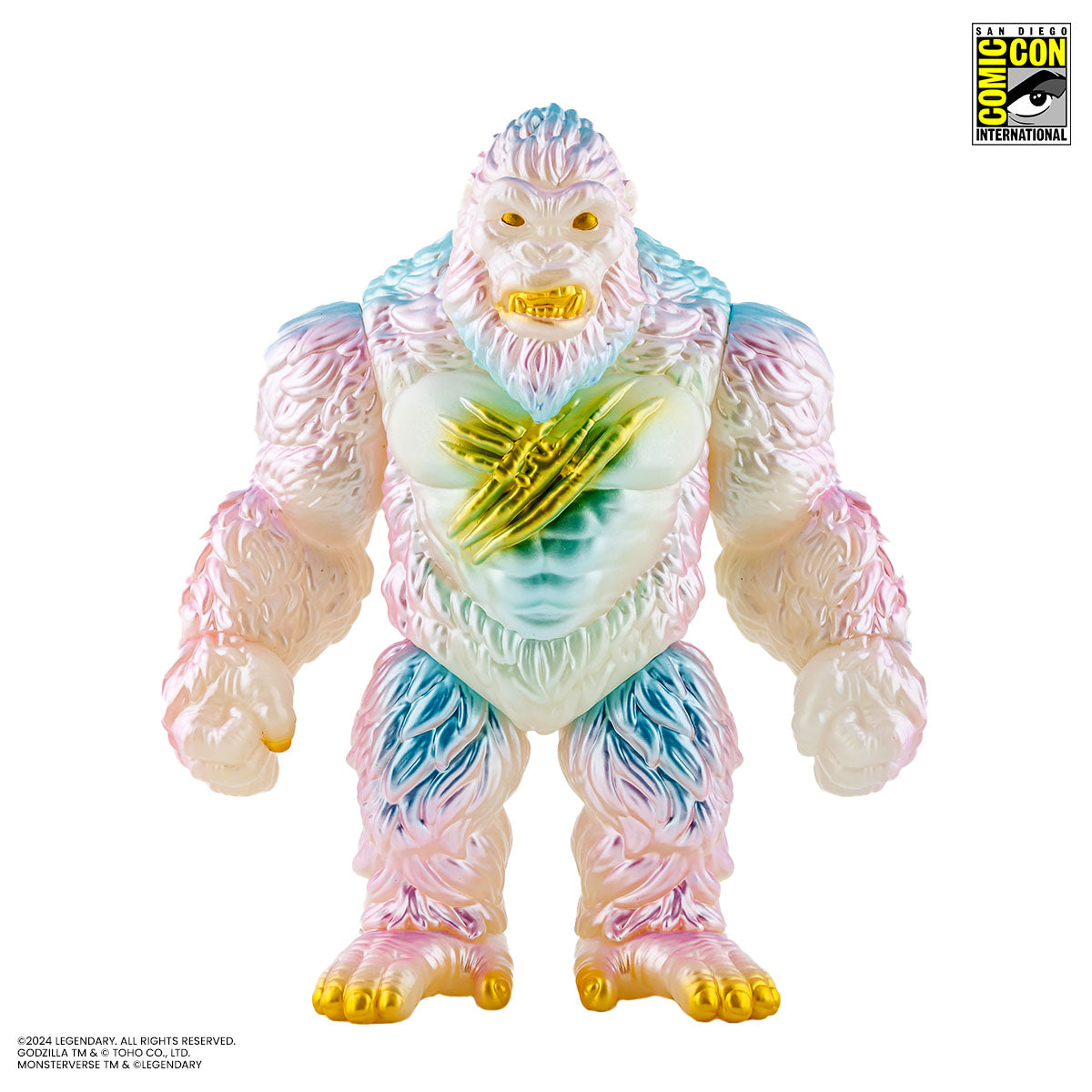 Godzilla vs Kong: The New Empire Kong Soft Vinyl Collectible Figure - Cherry Blossom Glow in The Dark Edition - Perfect for Movie Fans, Anime Collectors & Home Decor Display