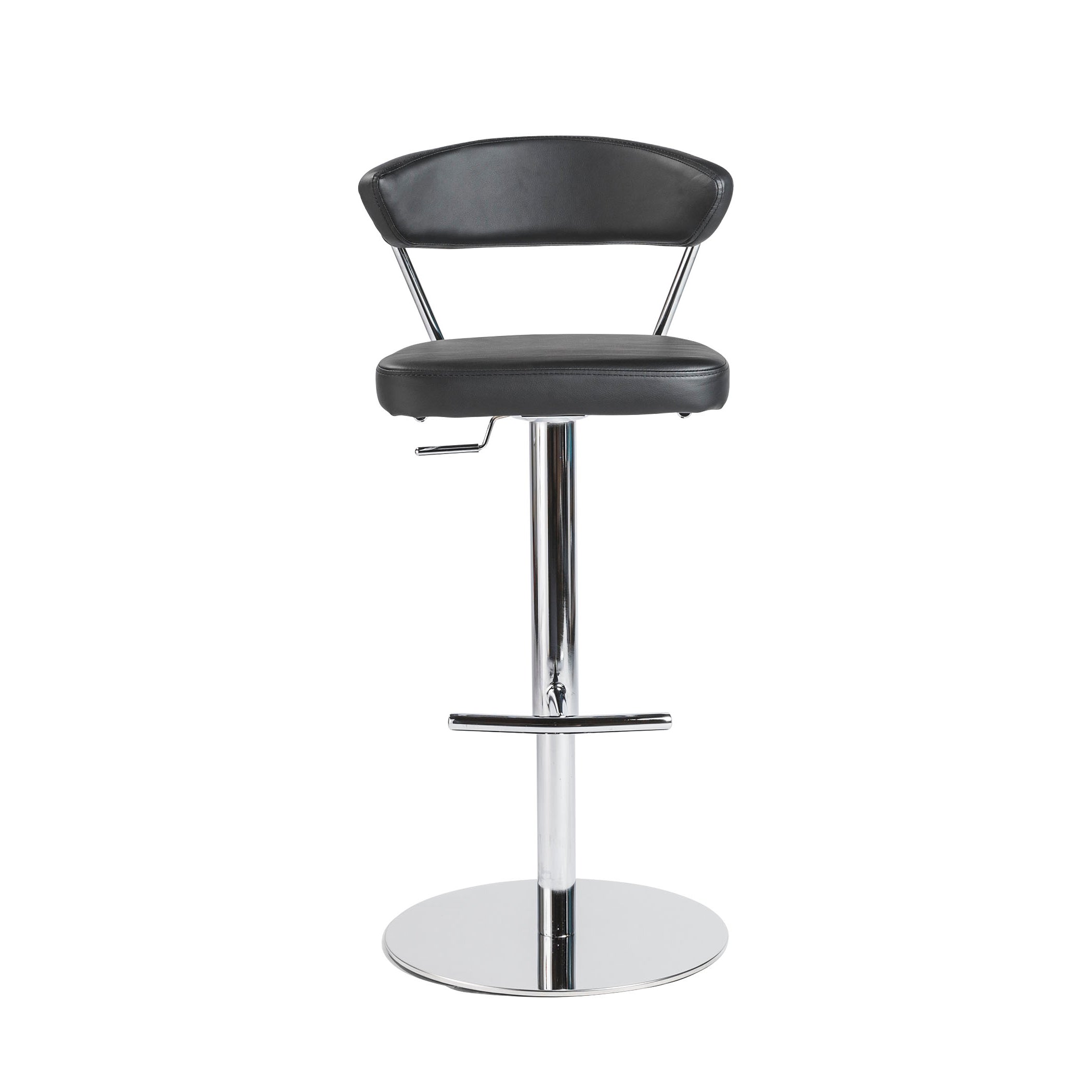 EURO Draco Adjustable Height Bar Stool - Modern Kitchen Island & Counter Stool for Home, Bar, Restaurant - Comfortable Swivel Seat with Footrest