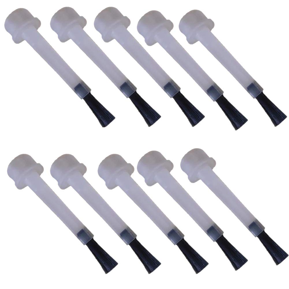 10 Pcs Nail Polish Replacement Brush Heads - Gel & Liquid Brushes for Dipping Powder, Base Coat, Top Coat & Activator - Water-Based Nail Art Accessories - Perfect for Salon & DIY Manicures at Home