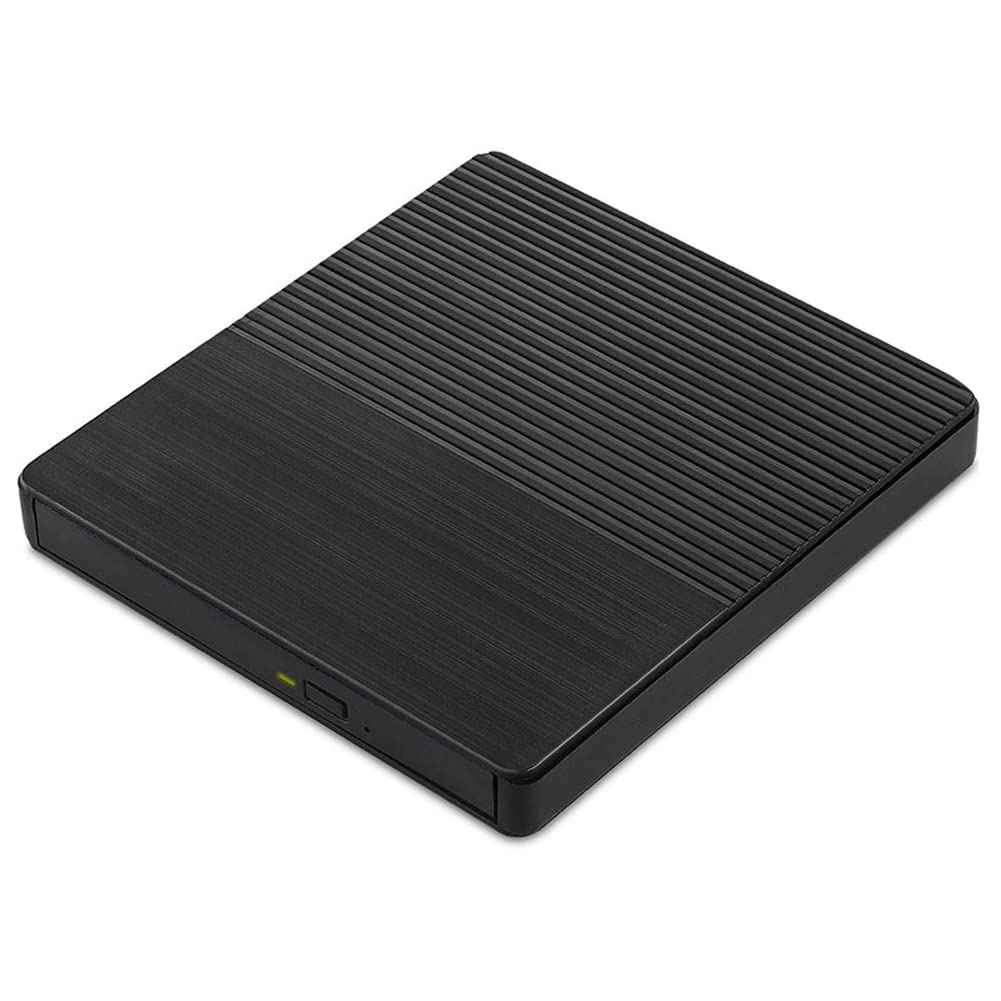 Knadgbft External DVD Burner Drive - USB 3.0 & USB-C Compatible Portable CD/DVD Writer for Laptop, Desktop, Mac, PC - Perfect for Watching Movies, Burning Discs, Installing Software & Data Backup