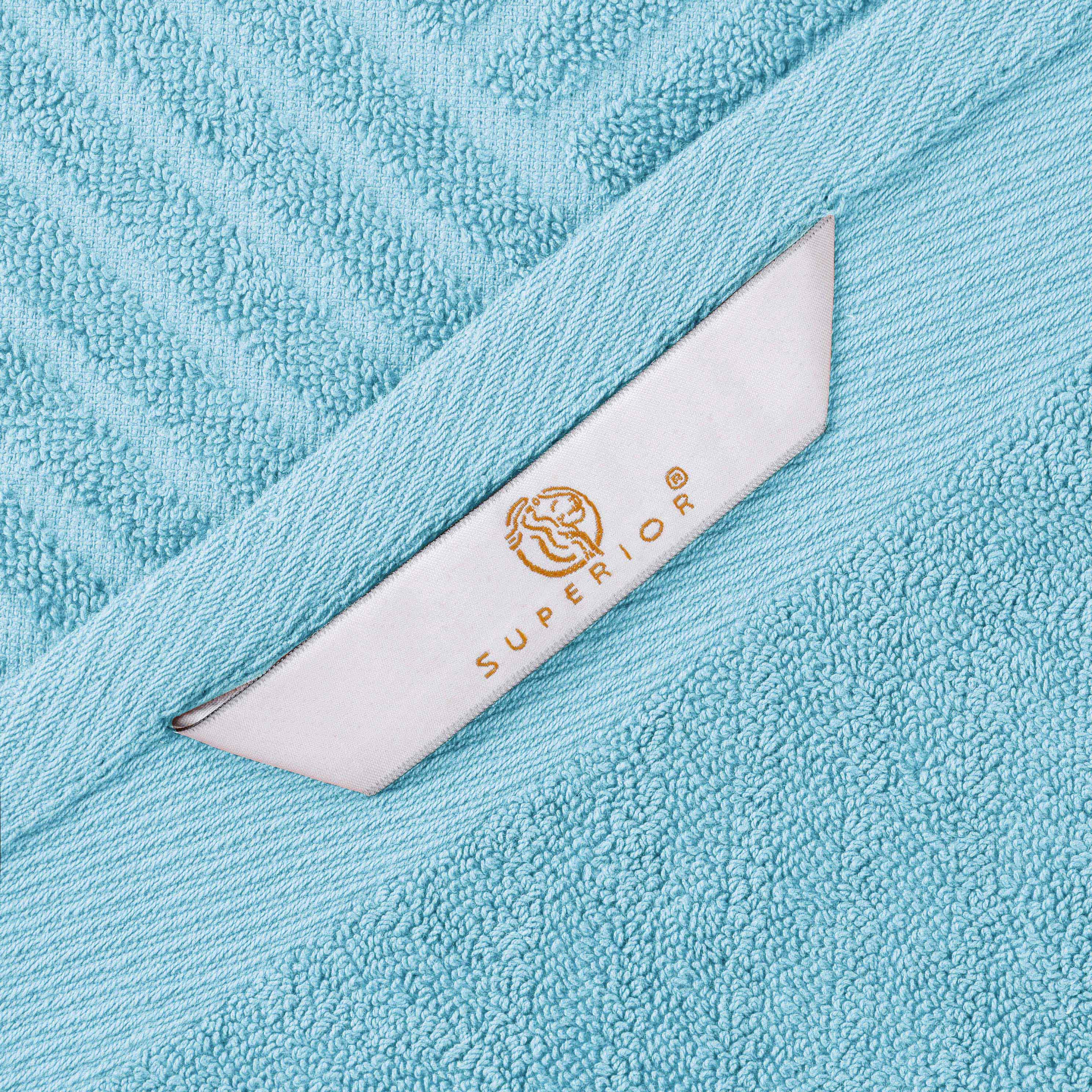 Luxury 6-Piece Egyptian Cotton Towel Set - Basketweave Jacquard & Solid Design - Ultra Soft & Absorbent Bath Towels for Spa, Hotel, or Home Use