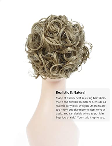 Classic Curly Chignon Hairpiece Bun - Elegant Synthetic Hair Bun for Women | Perfect for Weddings, Prom, Cosplay & Everyday Hairstyles