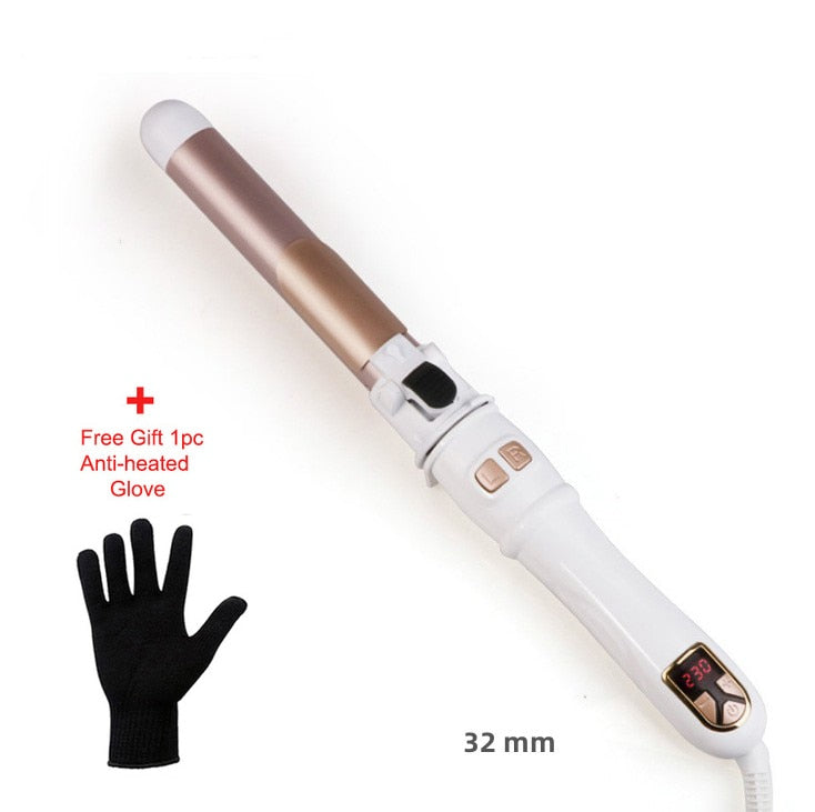 Automatic Rotating Hair Curling Iron - 360° Self-Rotating Curling Wand with Adjustable Temperature for Salon-Quality Waves & Curls - Perfect for Home Styling, Parties & Special Occasions