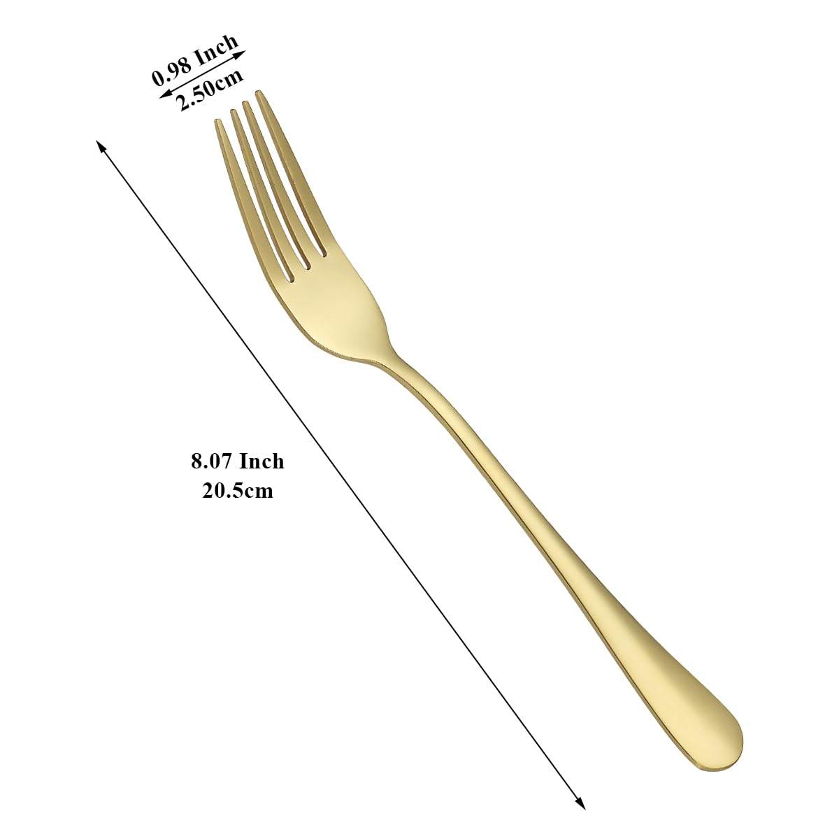 12-Piece Gold Plated Stainless Steel Dinner Forks Set - Elegant Titanium Gold Flatware for Home, Restaurant, Wedding & Parties - Perfect for Fine Dining, Special Events & Everyday Use