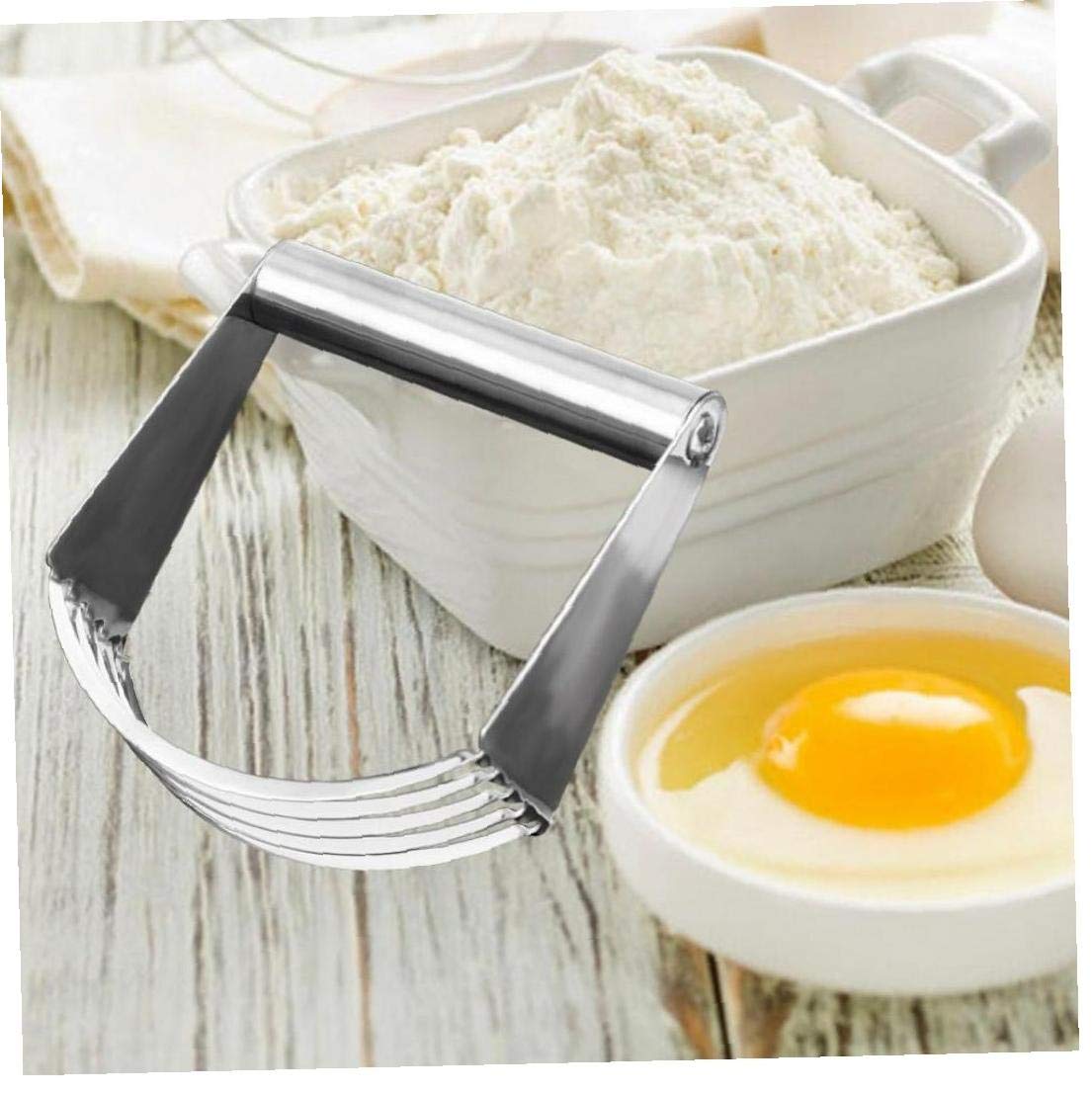 Stainless Steel Dough Blender - Manual Pastry Cutter for Baking, Mixing Flour, Butter & Lard | Perfect for Pies, Cookies & Pastry Making | Heavy Duty Baking Tool for Home & Professional Kitchens