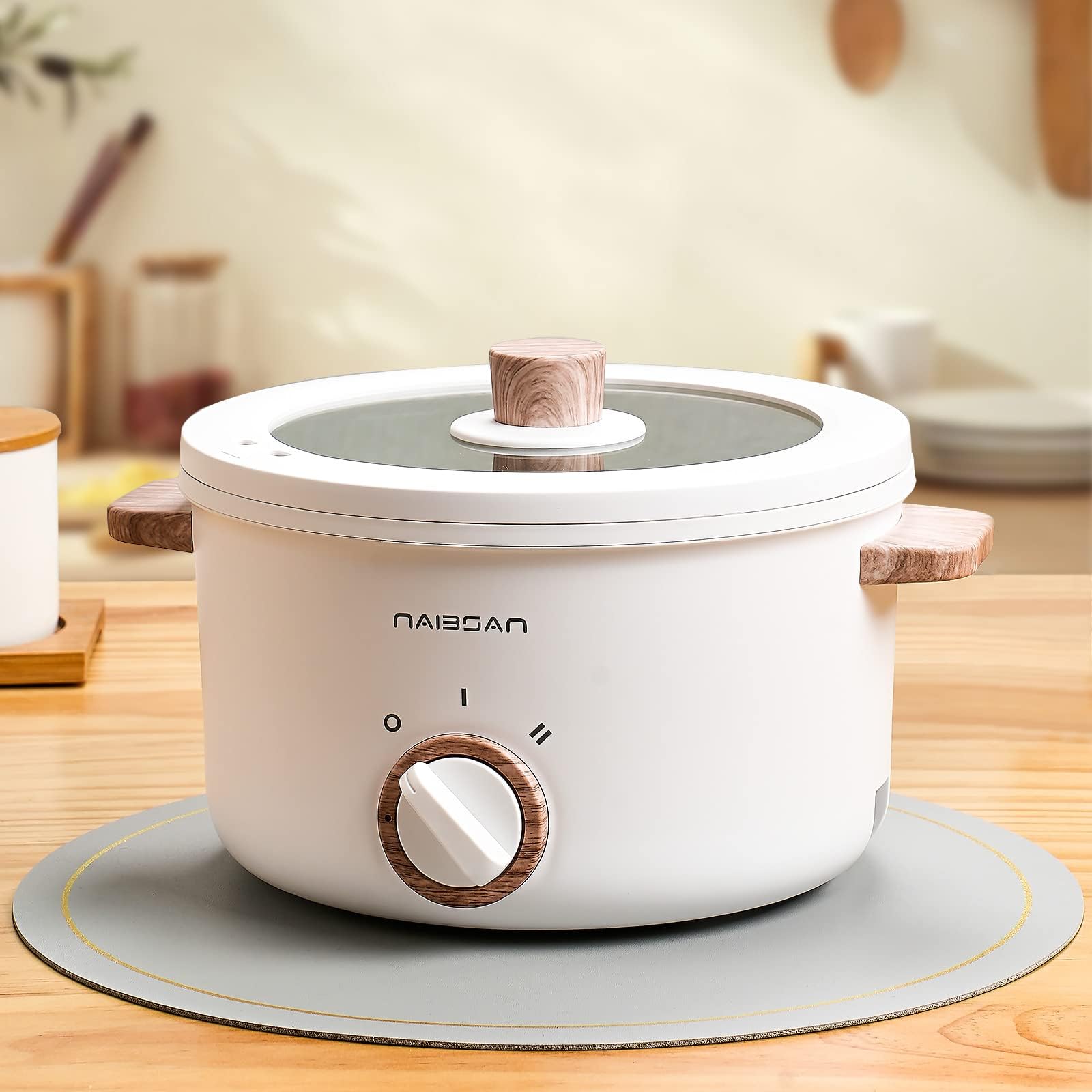 800W Electric Pot with Handle - 2.5L Multifunctional Non-Stick Cooker for Shabu-Shabu, Noodles, Pasta & Sautéing | Portable Ramen Pot Perfect for Dorm, Office & Small Kitchen Cooking | Fast Heating & Easy Clean Electric Skillet for Quick Meals
