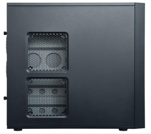 Chieftec HQ-01B Black Midi-Tower ATX Computer Case - Supports Micro ATX, 12cm Fan - Perfect for Home & Office PC Builds, Gaming & Workstations