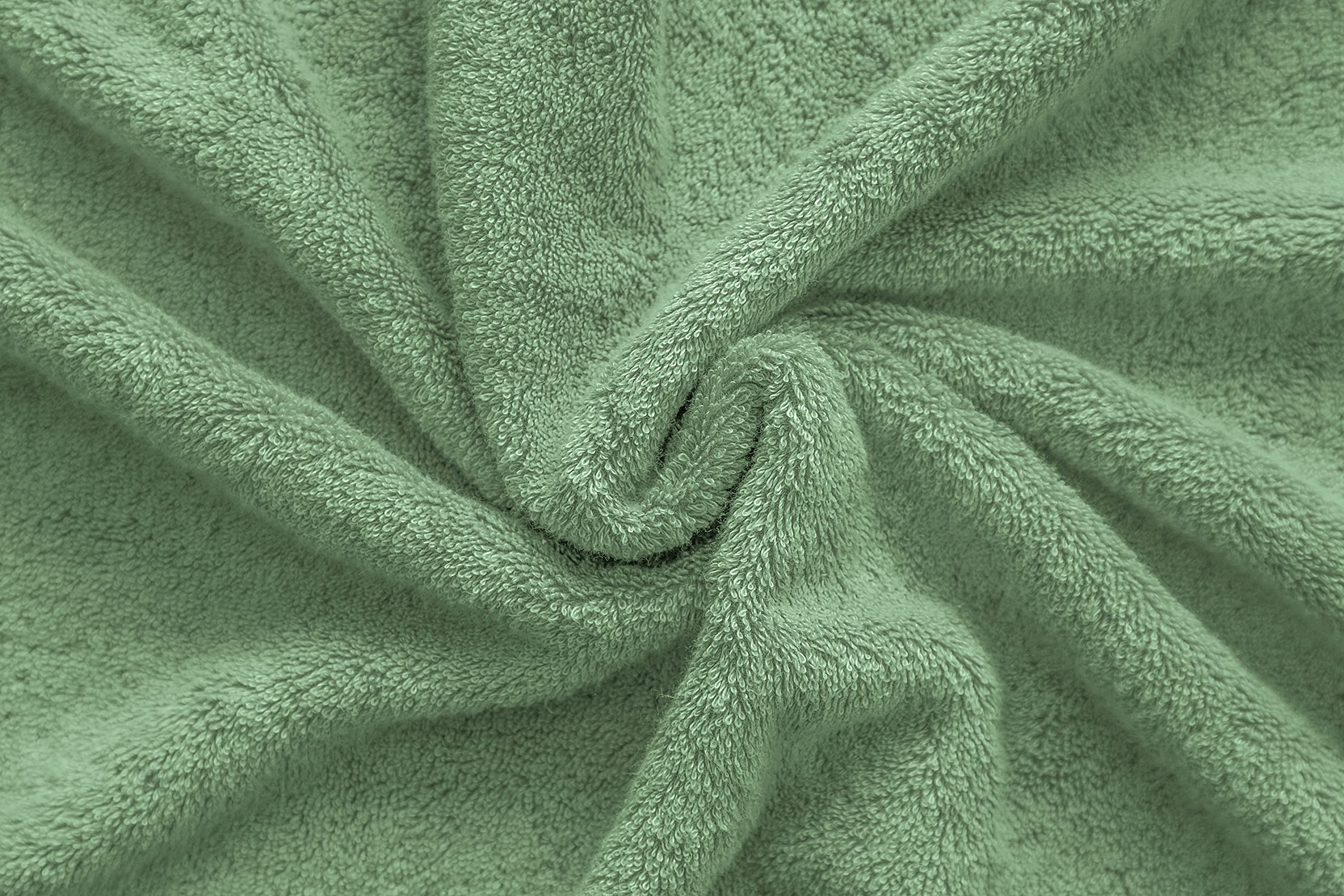 Premium 100% Cotton Turkish Bath Towels Set of 4 - Extra Large 27x54 Inch, Ultra Soft & Absorbent, Sage Green - Perfect for Spa, Bathroom, Beach & Gym Use