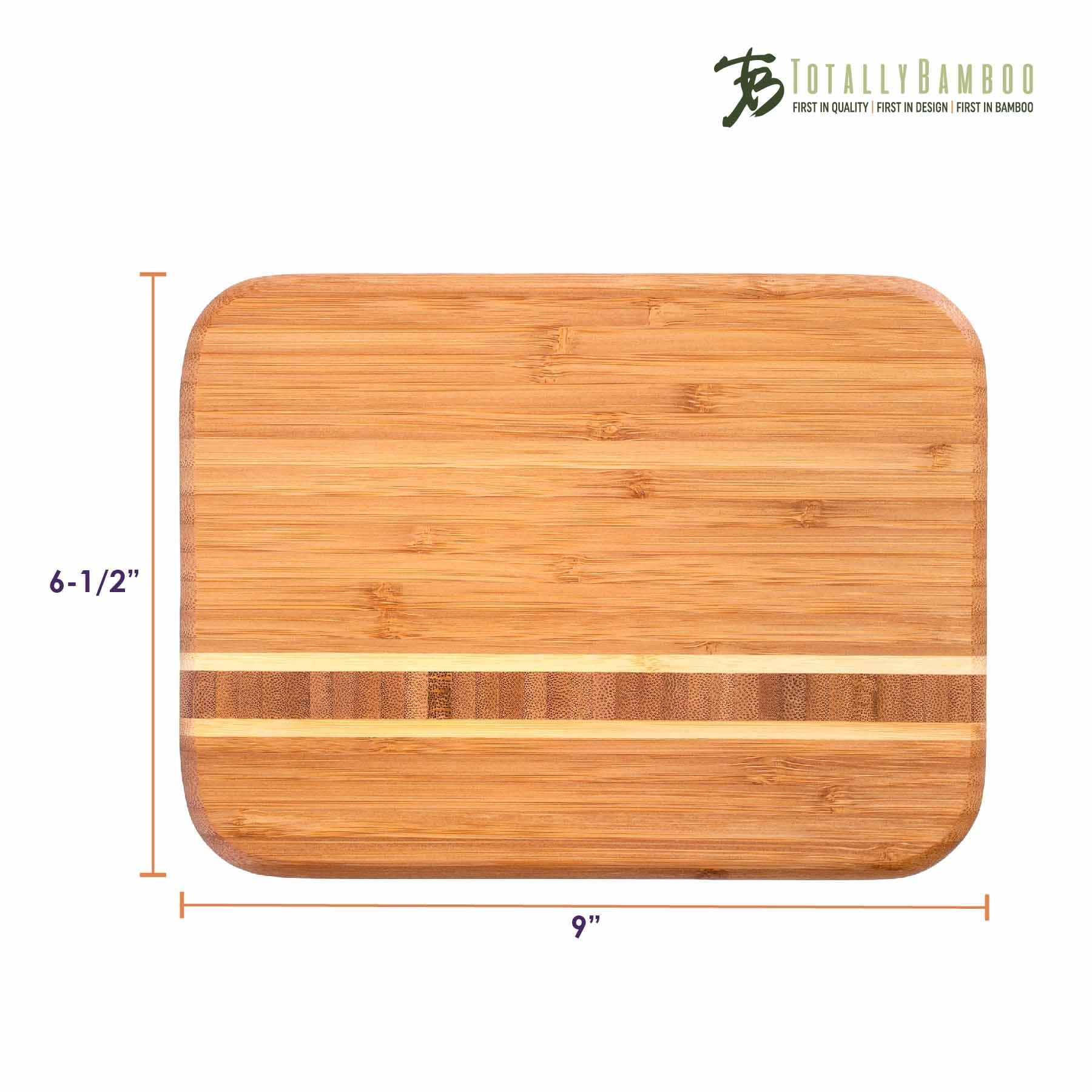 Premium Barbados Small Cutting Board - 9 x 6.5 Inches, Durable Bamboo Wood for Kitchen, Perfect for Chopping Fruits, Vegetables & Cheese - Ideal for Home Cooking, Camping & Small Kitchen Spaces